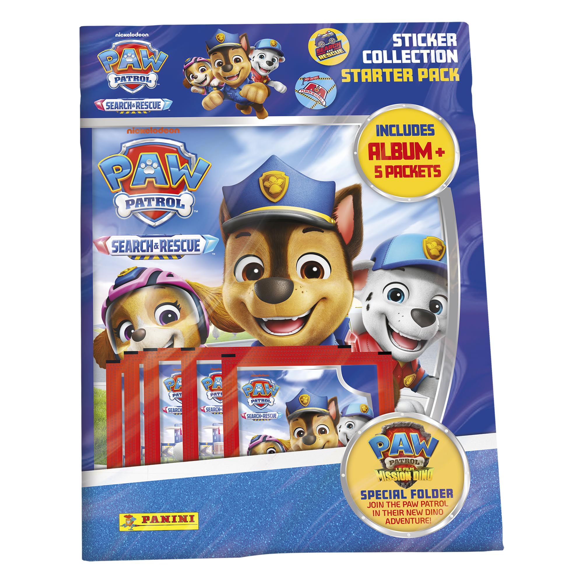Panini Paw Patrol Search and Rescue Sticker Collection Starter Pack - 184 Stickers to Collect 1