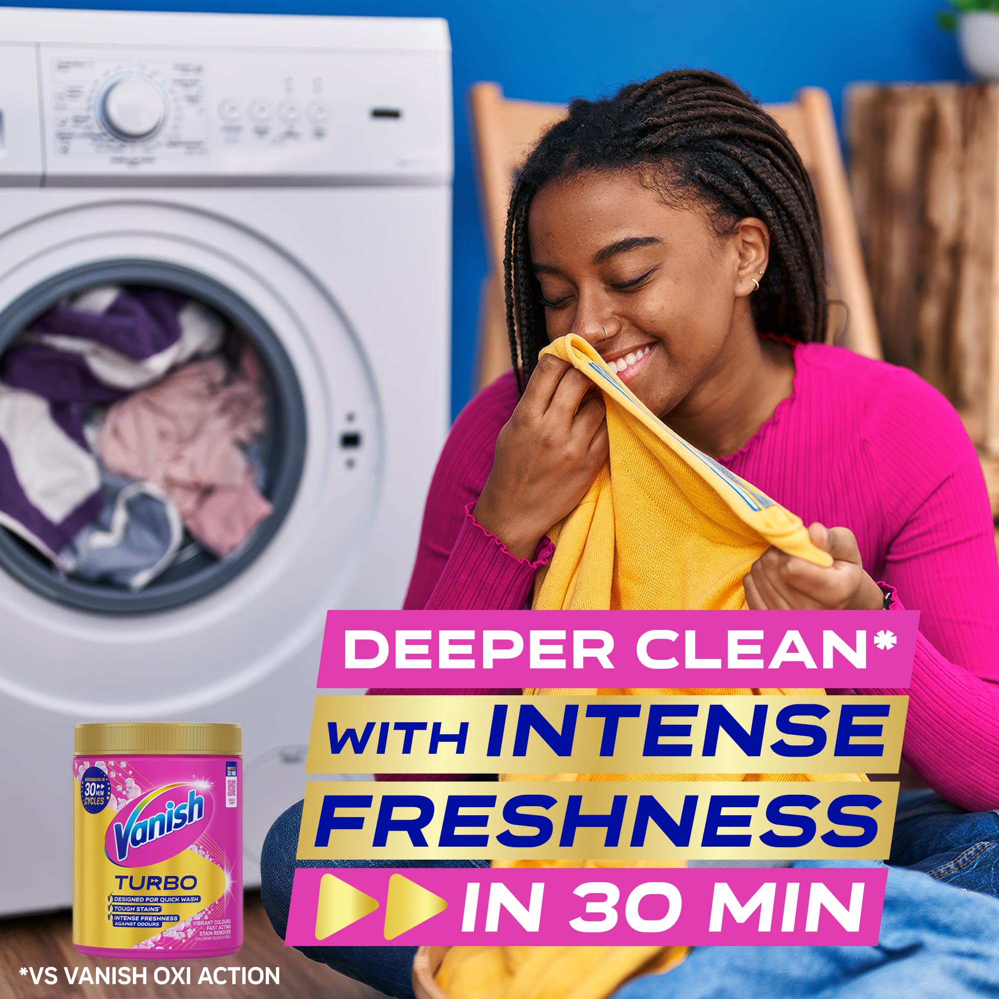 Vanish Turbo Stain Remover Powder for Quick Wash - Boosted Oxi Action | 470g Floral Scent 4