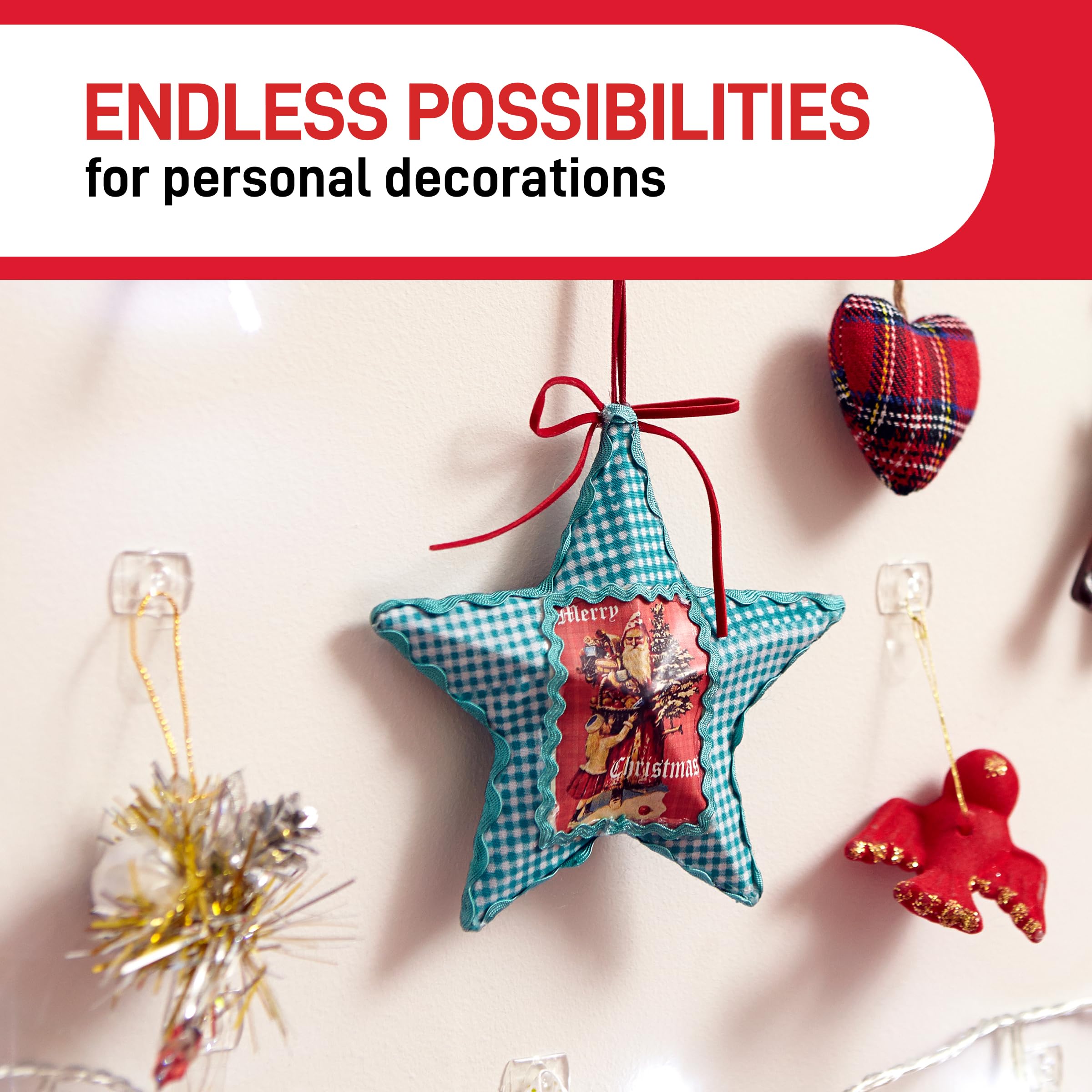 Command Clear Decorating Clips - Damage-Free Hanging for Decor & Cables | Value Pack of 60 Clips + 68 Strips 4