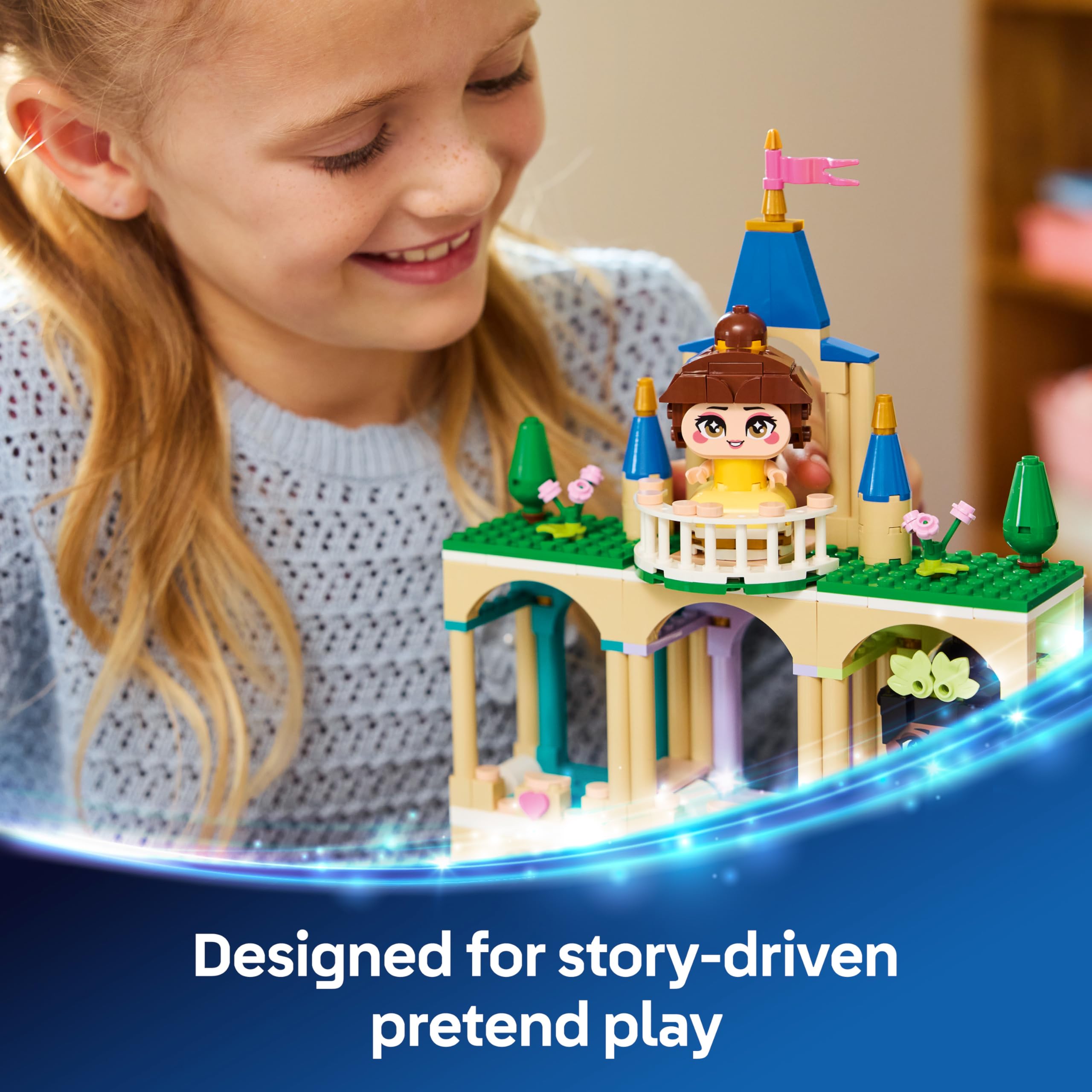 LEGO Disney Princess Mini Belle & Tiana with Castle Building Set | Ages 5+ | Model 43291 4