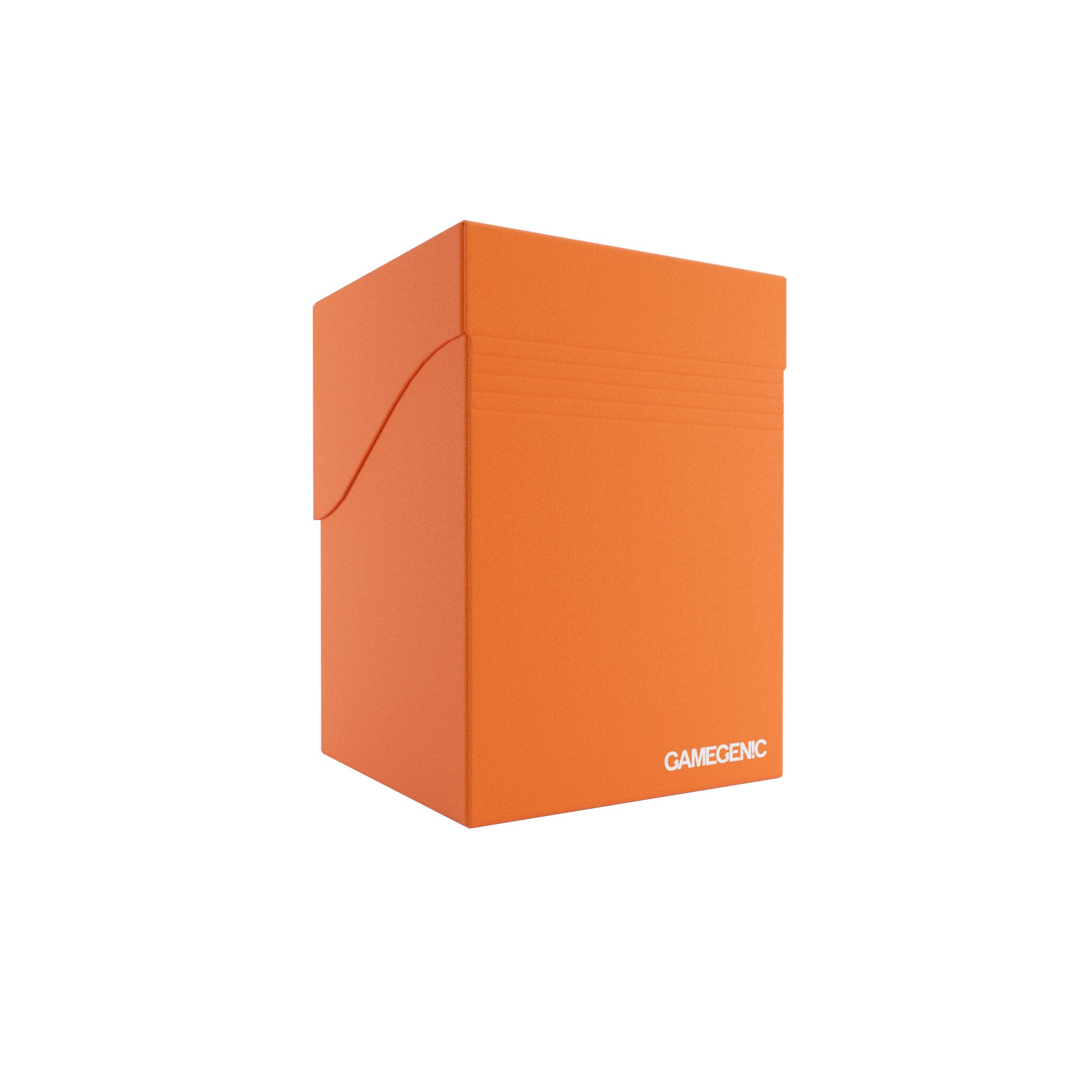 Gamegenic 100-Card Deck Holder - Orange | Self-Locking Lid | Cobra Neck Access 8