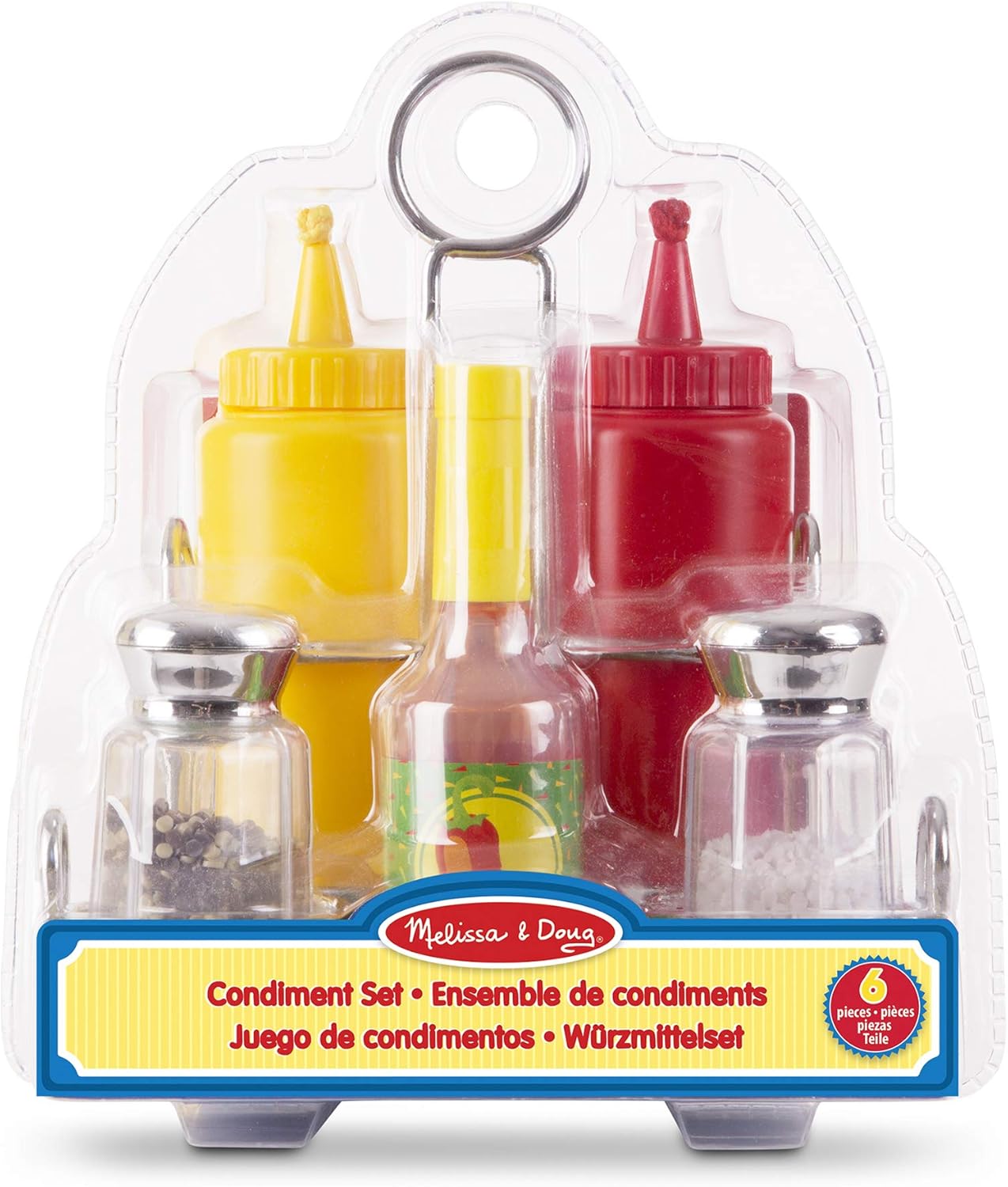 Melissa & Doug Condiments Set - Realistic Pretend Play Food for Kids 3-5 Years 7