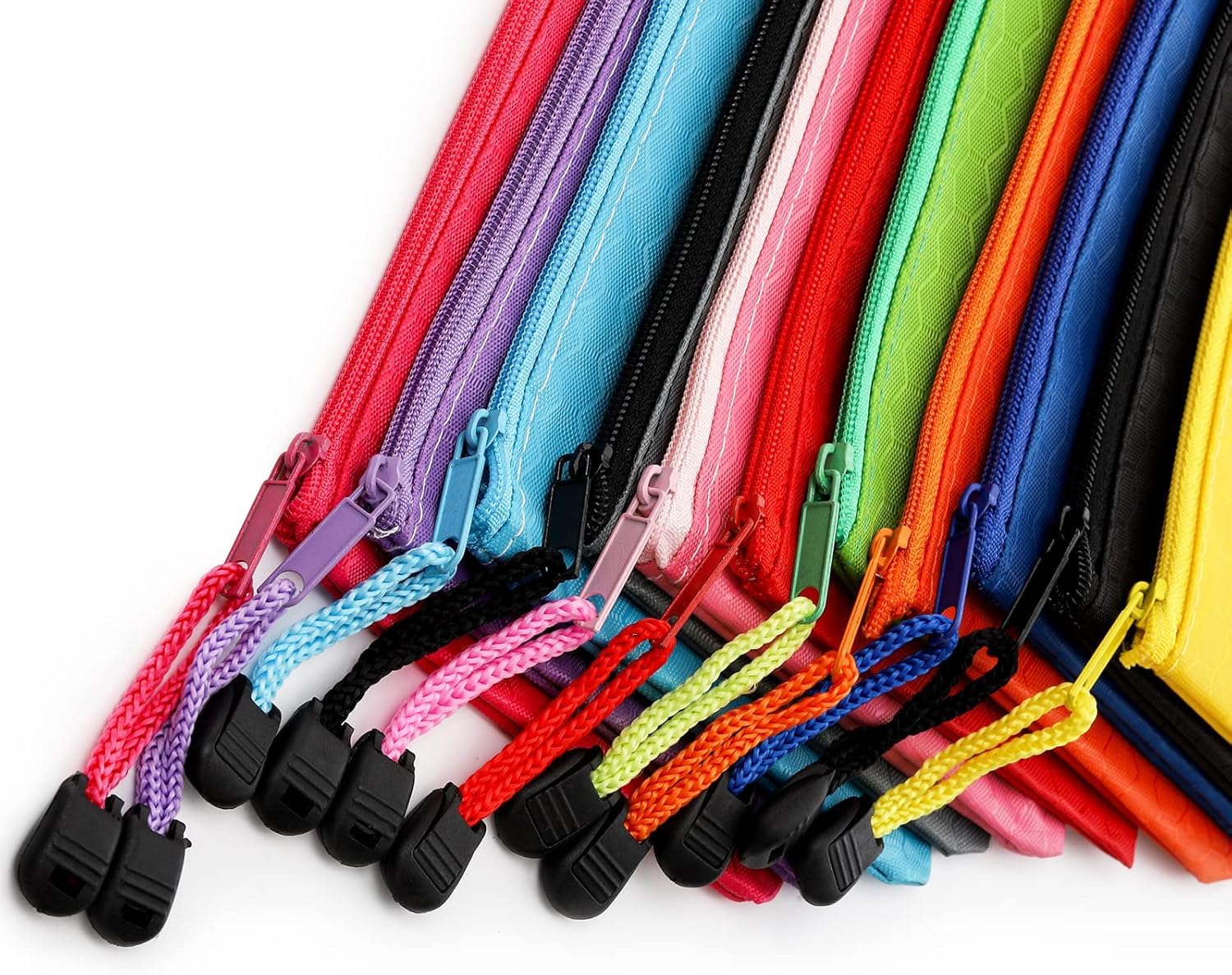 SOUJOY 36PCS Zipper Pencil Pouches - PVC Multicolor Zip File Bags | 22.8x12cm | Waterproof 4