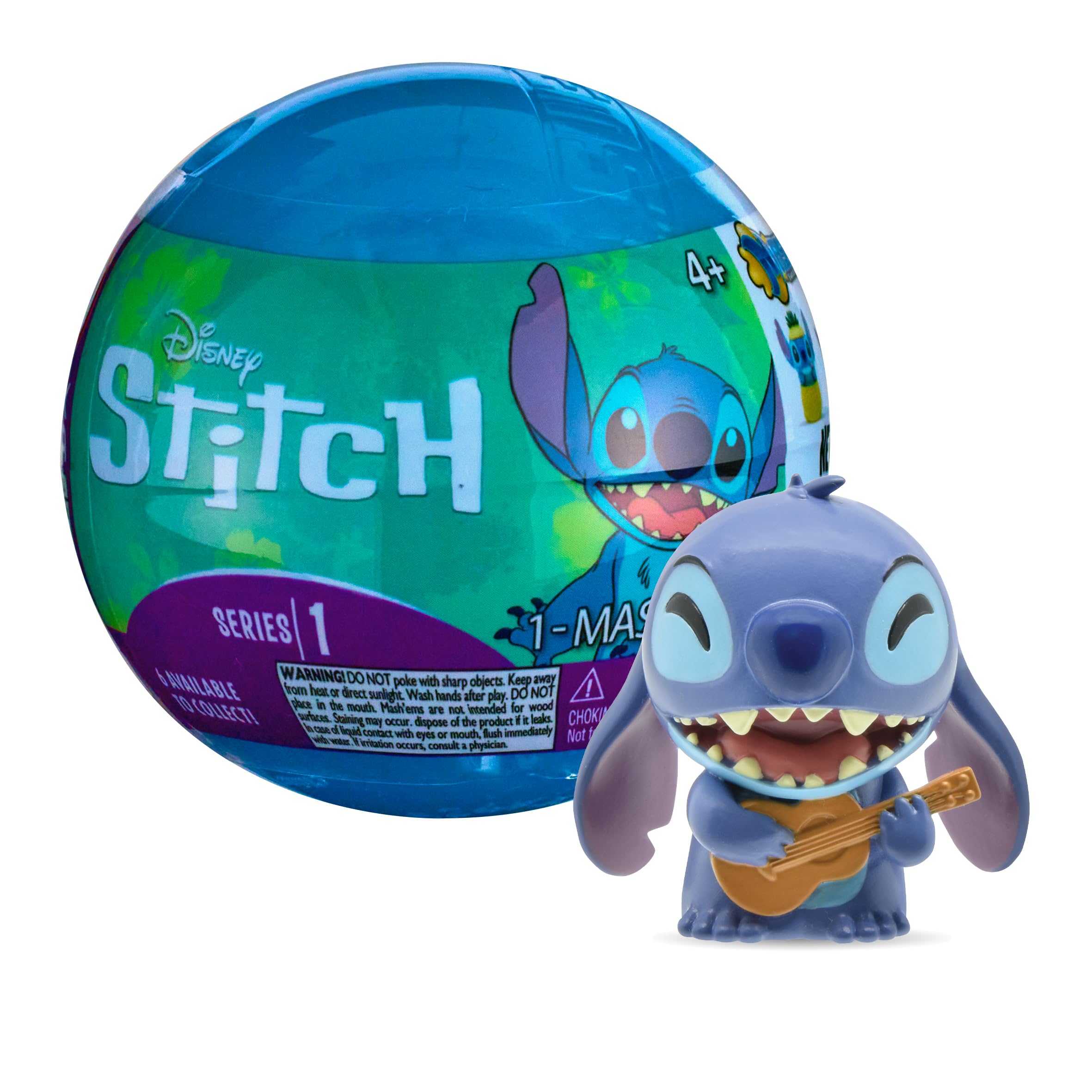 Mash'Ems Disney Stitch Squeeze Toy Figure - Squishy Collectable | Ages 4+ | Multicolor