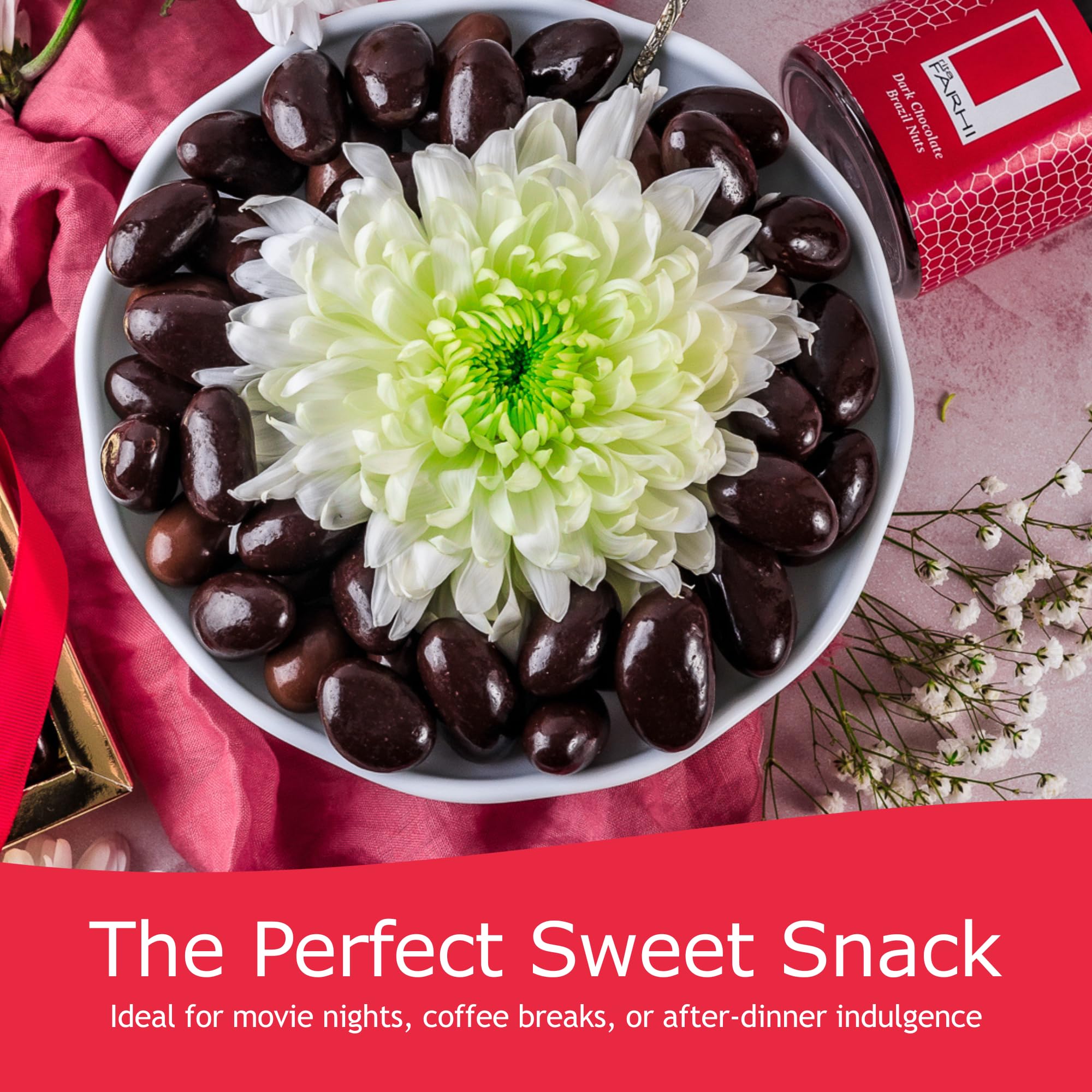 Rita Farhi Milk Chocolate Coated Brazil Nuts Luxury Gift Jar 740g 10