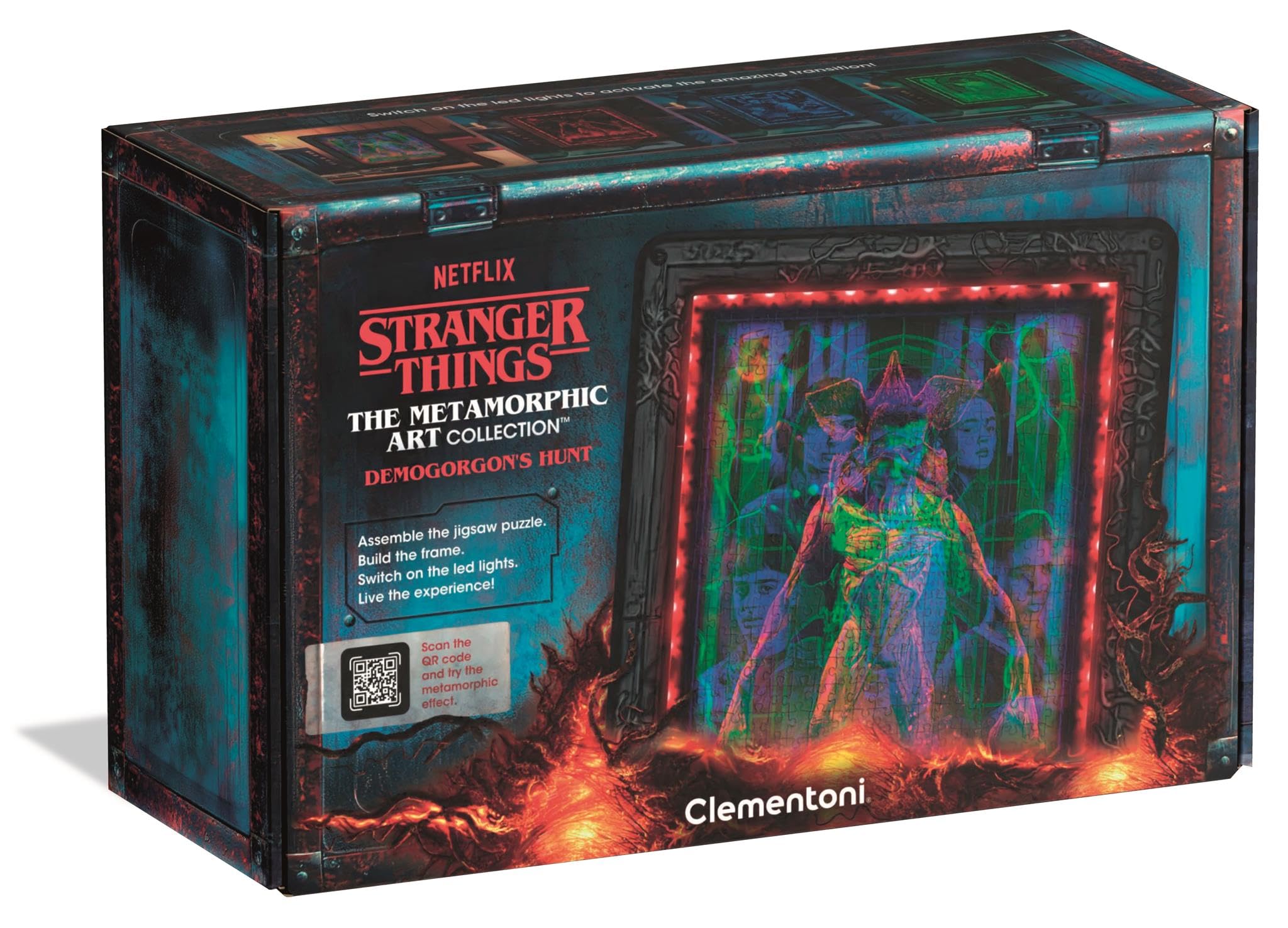 Clementoni Stranger Things Metamorphic Art Puzzle - 520-Piece LED Light-Up Jigsaw