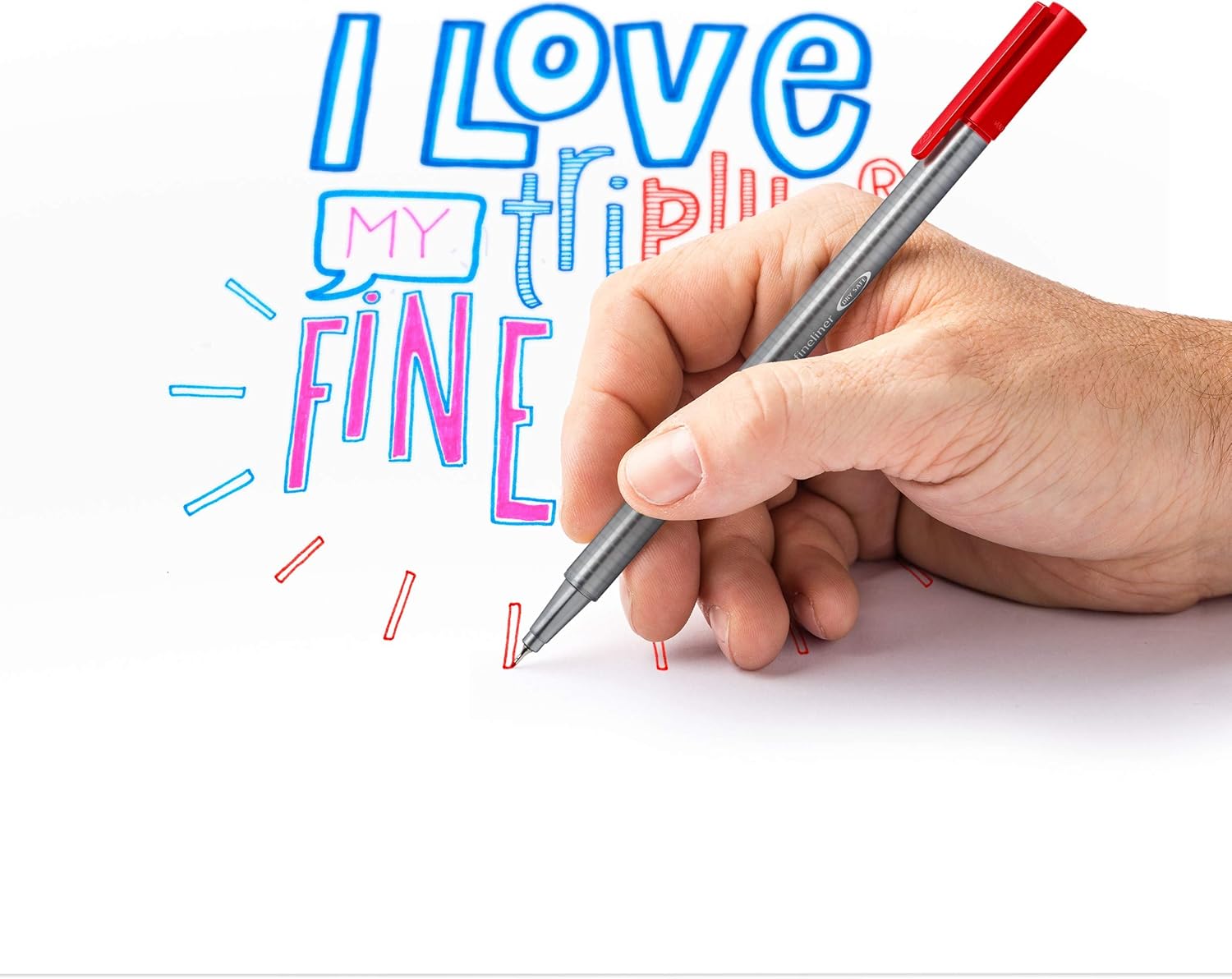 STAEDTLER 334 Triplus Fineliner Superfine Point Pens, 0.3 mm, Assorted Colours, Pack of 10 7