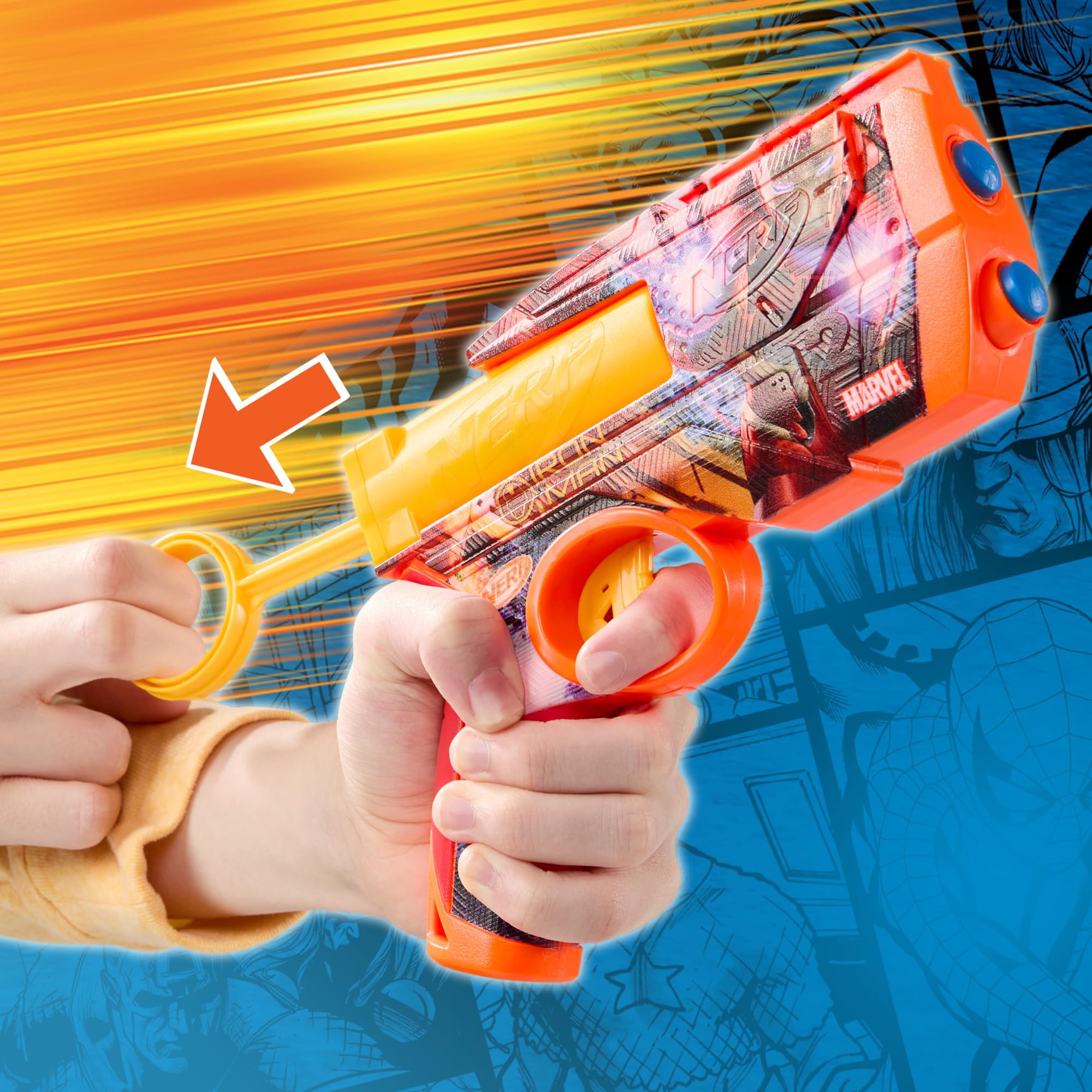 Nerf Marvel Iron Man Dart Blaster with 2-Dart Capacity and 4 N1 Darts | Ages 8+ 7