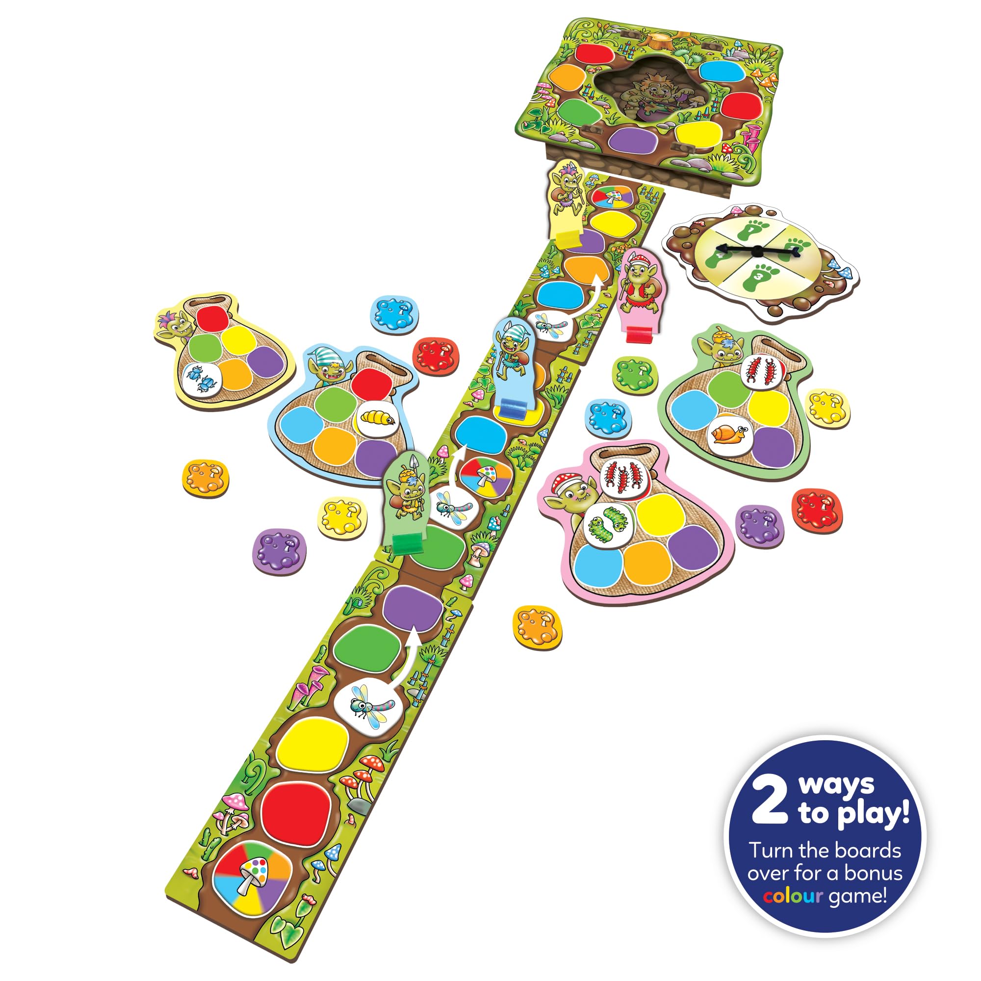 Orchard Toys Troll in a Hole Family Board Game | Ages 4+ | 2 Ways to Play | Educational 3