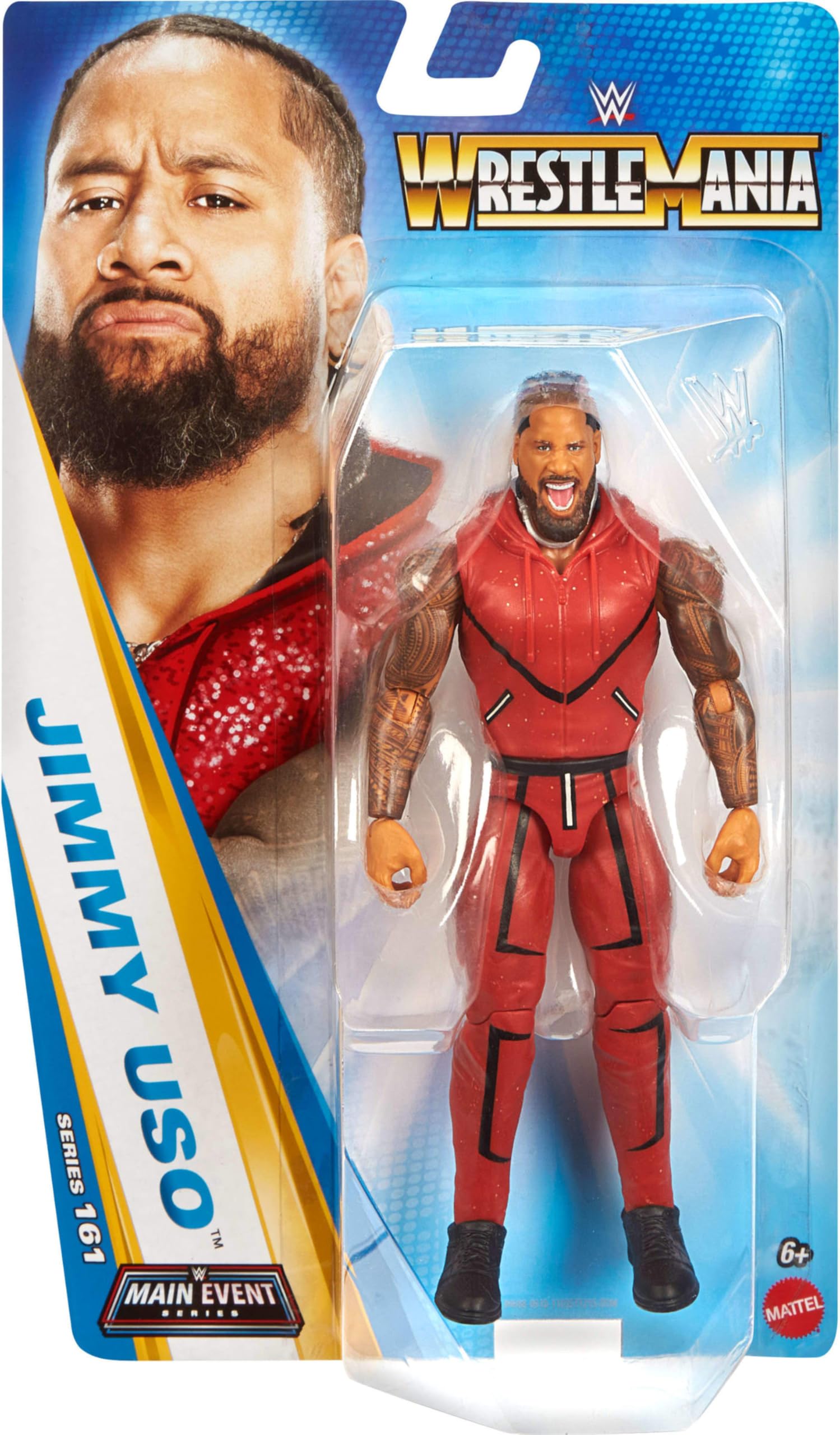 Mattel WWE Jimmy Uso Action Figure - Main Event Series #161 | 6-inch Scale | 14 Points of Articulation 6