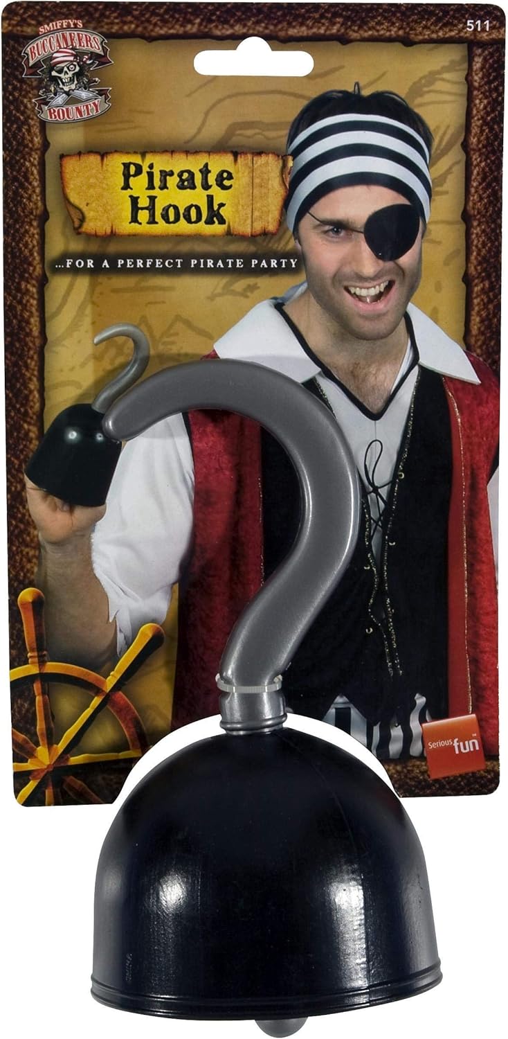Smiffys Pirate Hook Black PVC Accessory 3