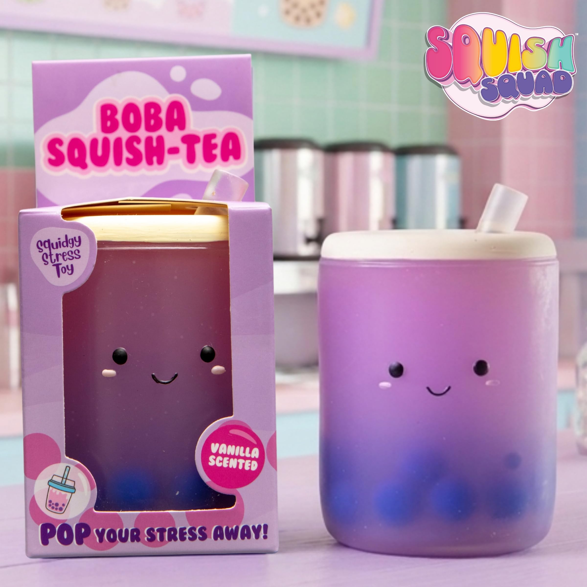 Boxer Gifts Boba Squish-Tea Stress Toy - Vanilla Scented, Slow Rising Foam | 100x70x70mm | Adult 6
