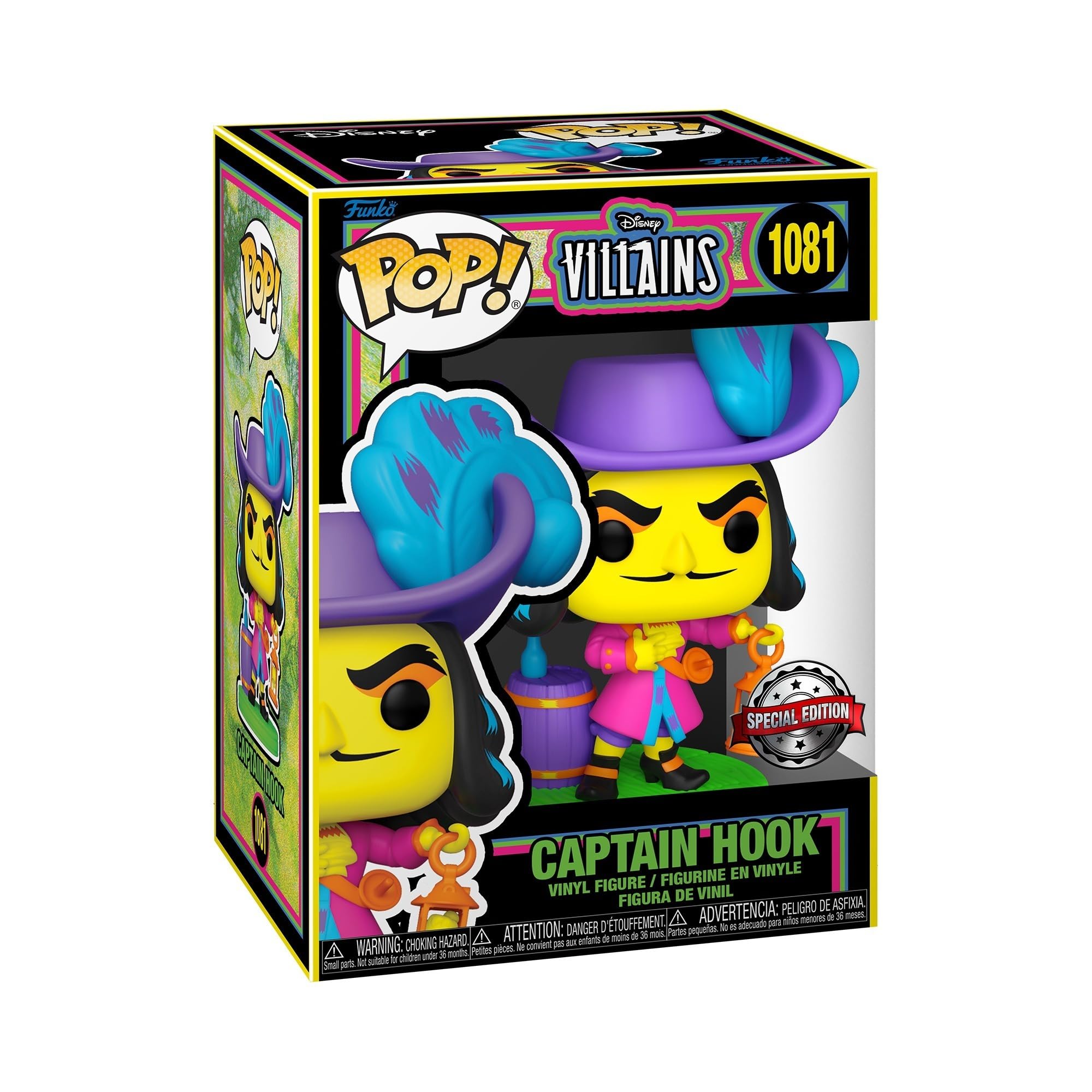 Funko Pop! Disney Villains - Captain Hook (Blacklight) Vinyl Figure 9