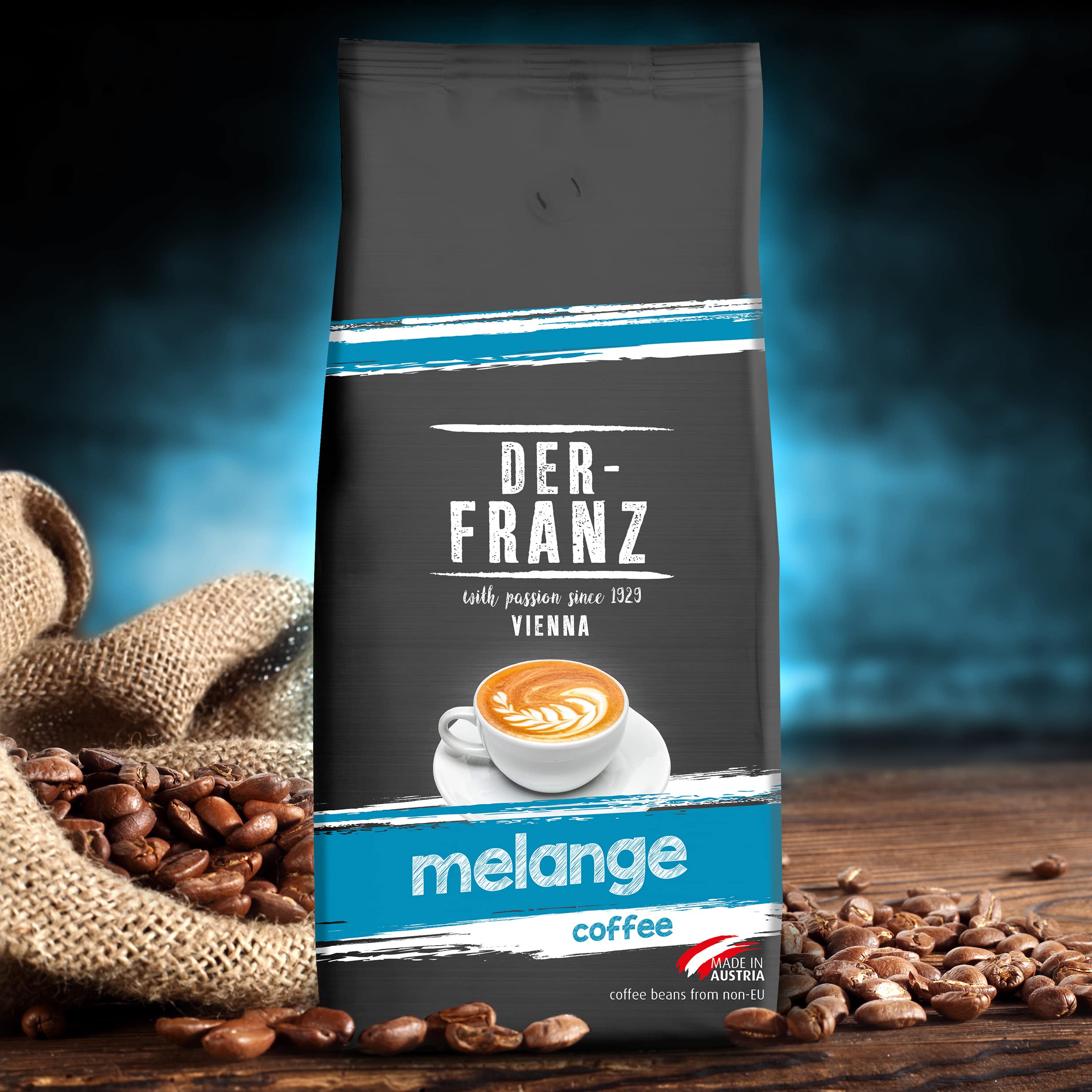 Der-Franz Melange Coffee - Traditional Viennese Blend | 100% Arabica Whole Bean | 1 kg 4