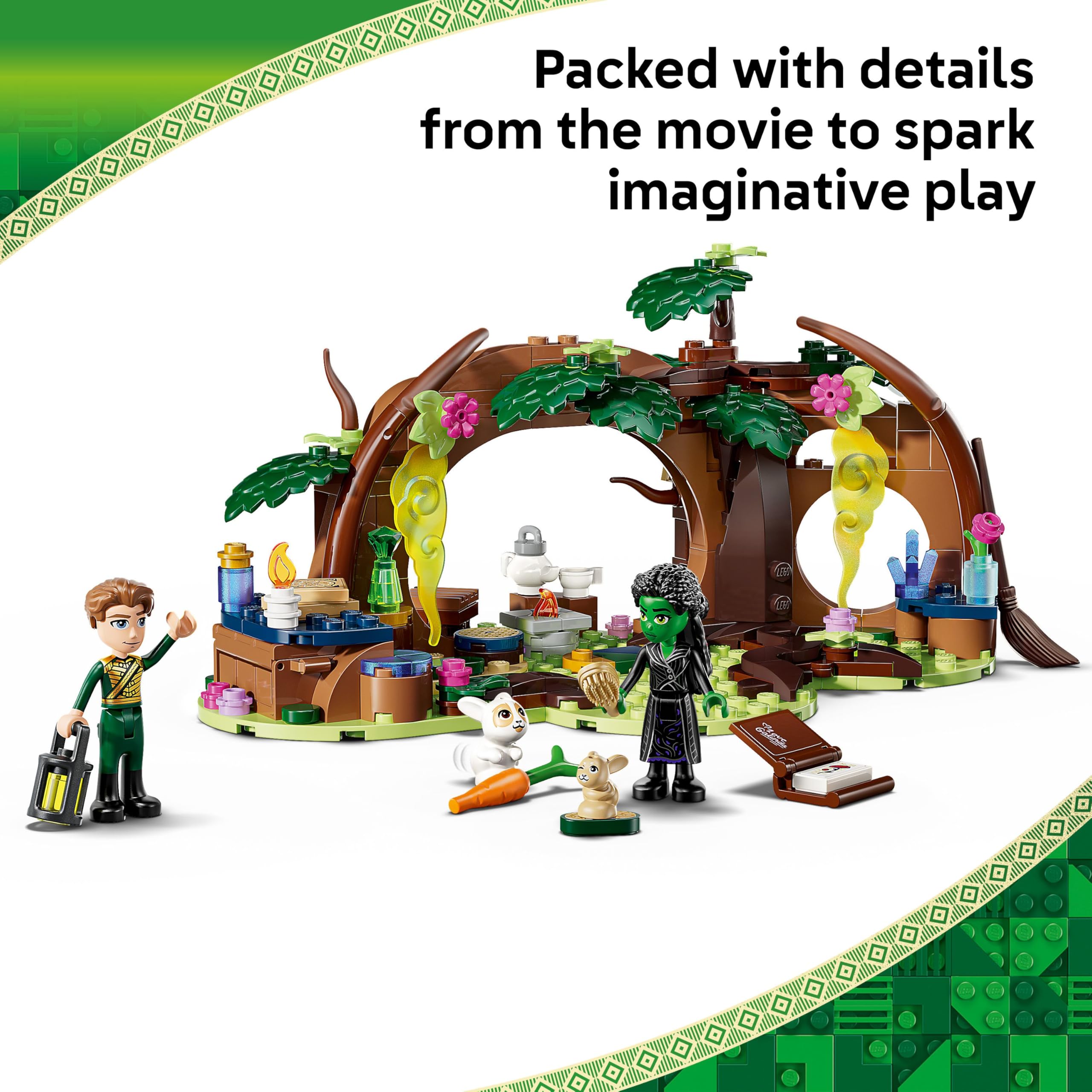 LEGO Wicked Elphaba's Retreat - Forest Building Toy with 2 Mini Dolls & Animal Figures for Ages 7+ 11