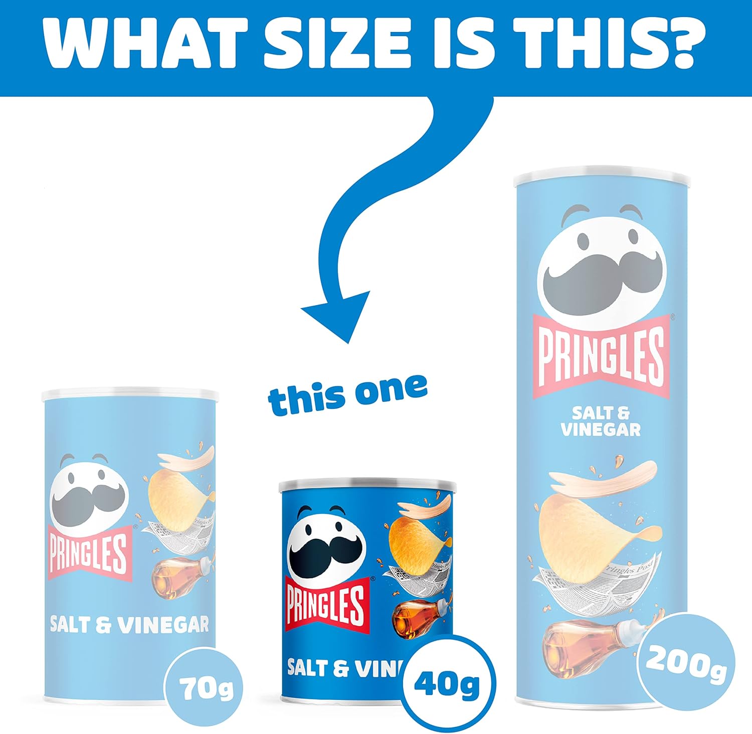 Pringles Salt and Vinegar Flavour Potato Chips, 40g (Pack of 12) 4