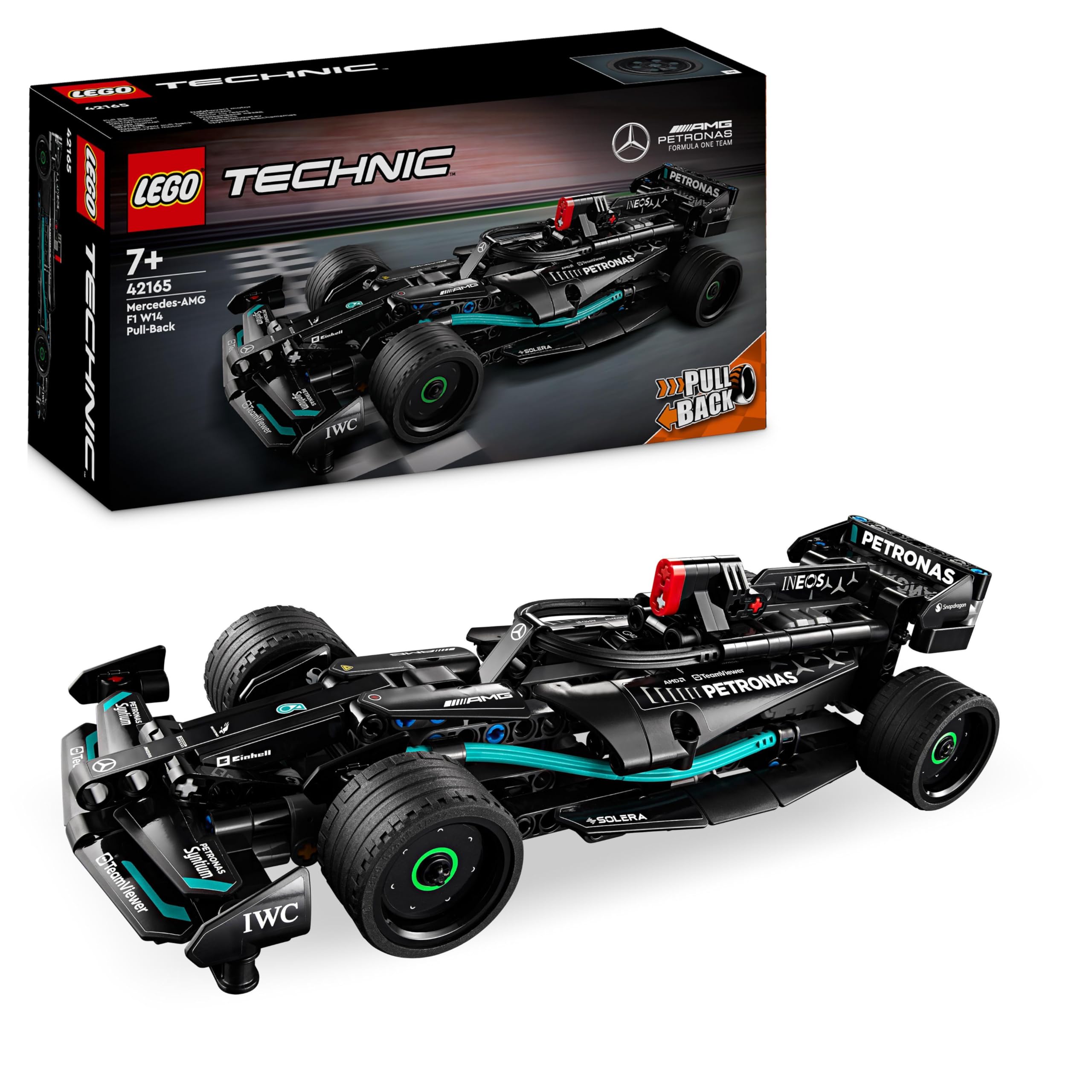 LEGO Technic Mercedes-AMG F1 W14 E Performance Rennwagen-Spielzeug mit Rückziehmotor – Bauset für Kinder ab 7 Jahren