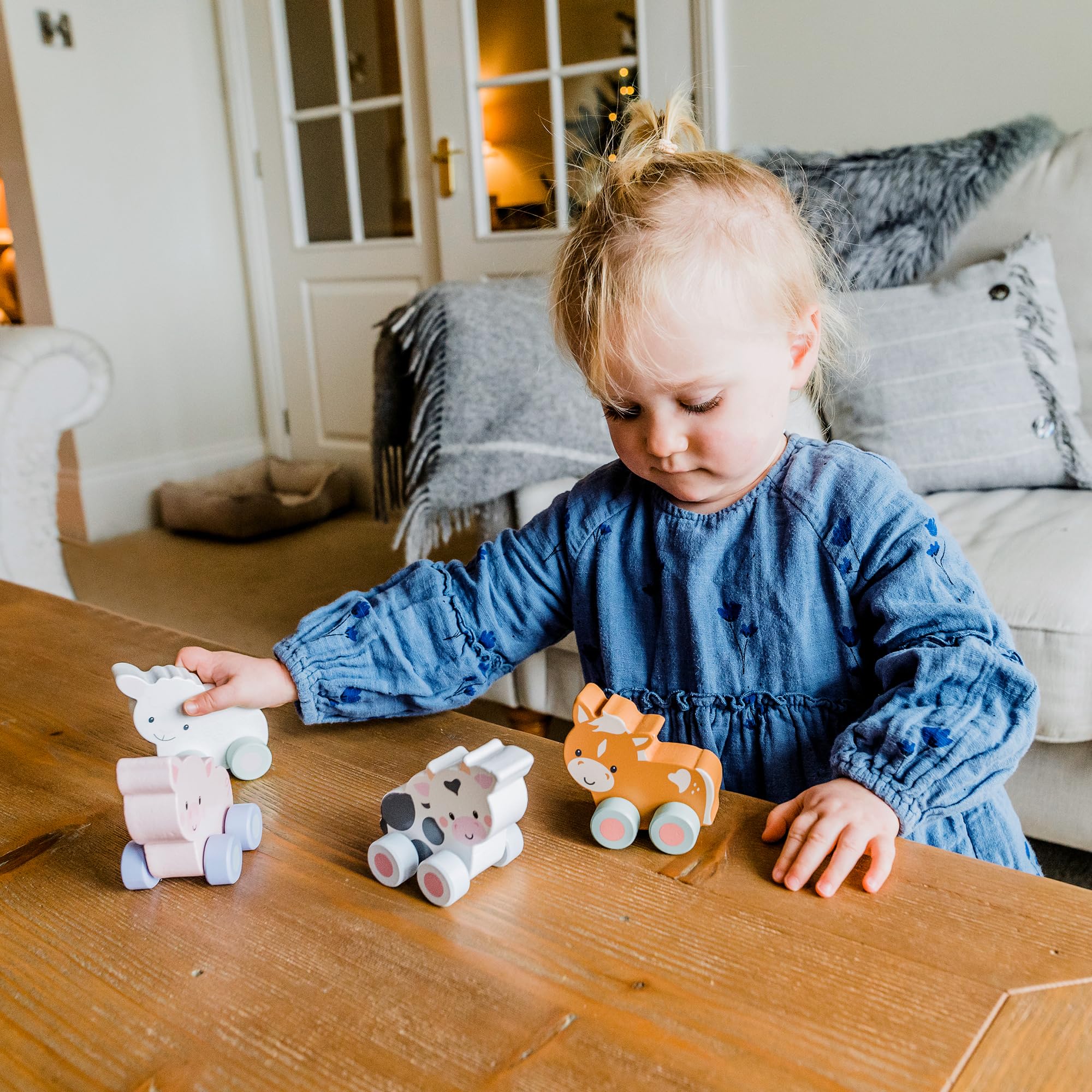 Orange Tree Toys OTT07603 Wooden Cow Push Toy - Educational Vehicle for 12 Months+ 8