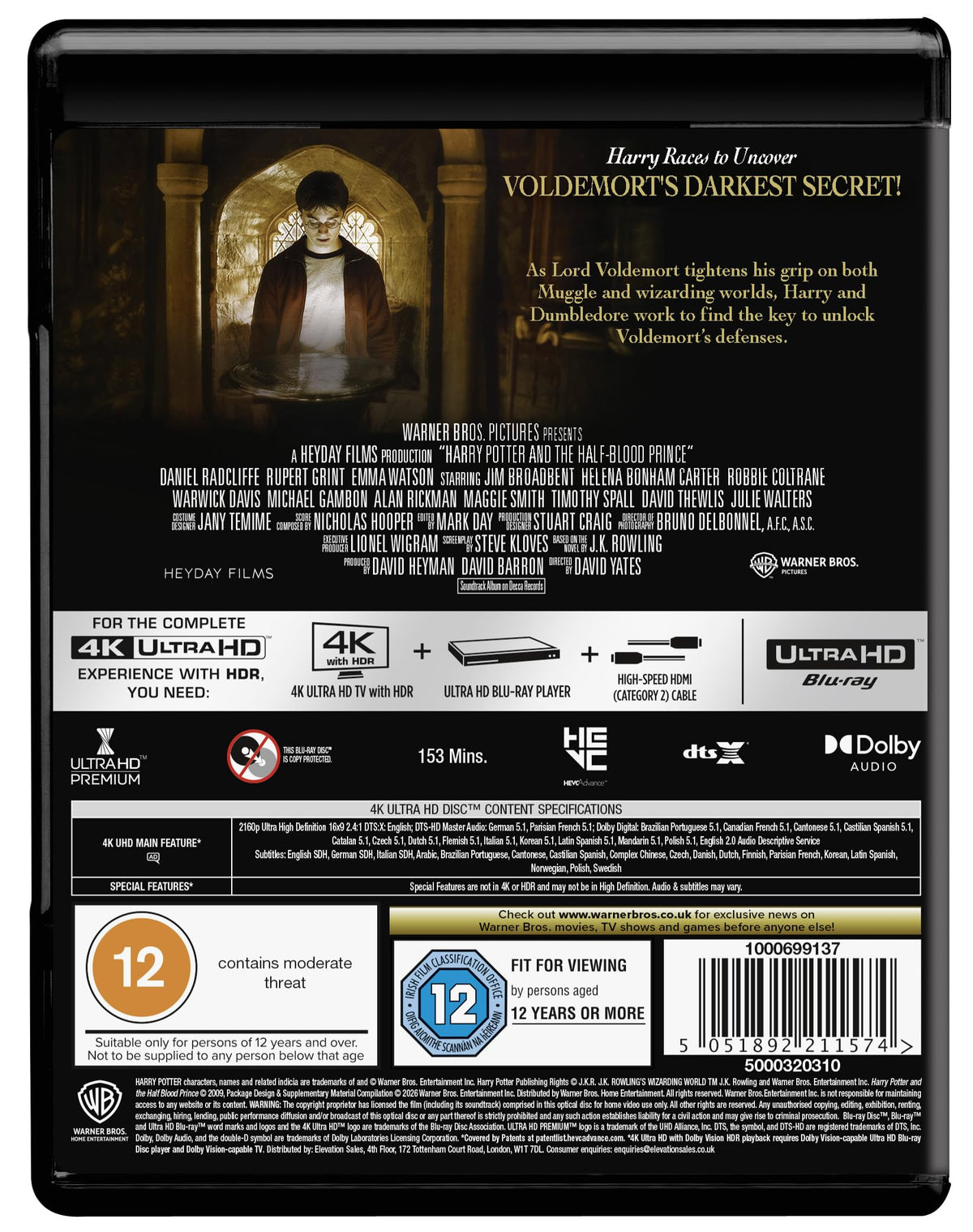 Harry Potter and the Half-Blood Prince [4K UHD Blu-ray]