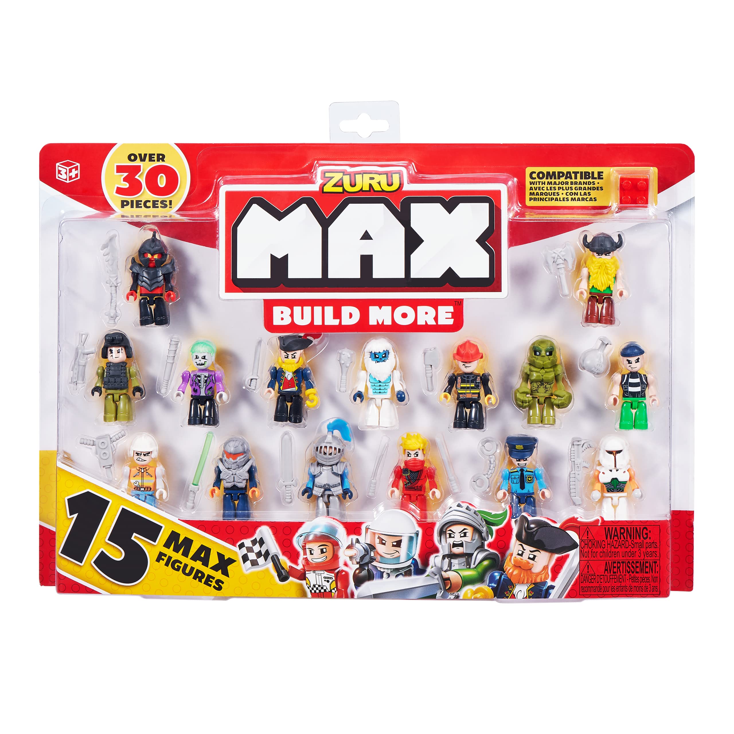 Max Build More ZURU Mini Figure Set - 15 Figures | Compatible with Major Brands | Ages 3+ 1