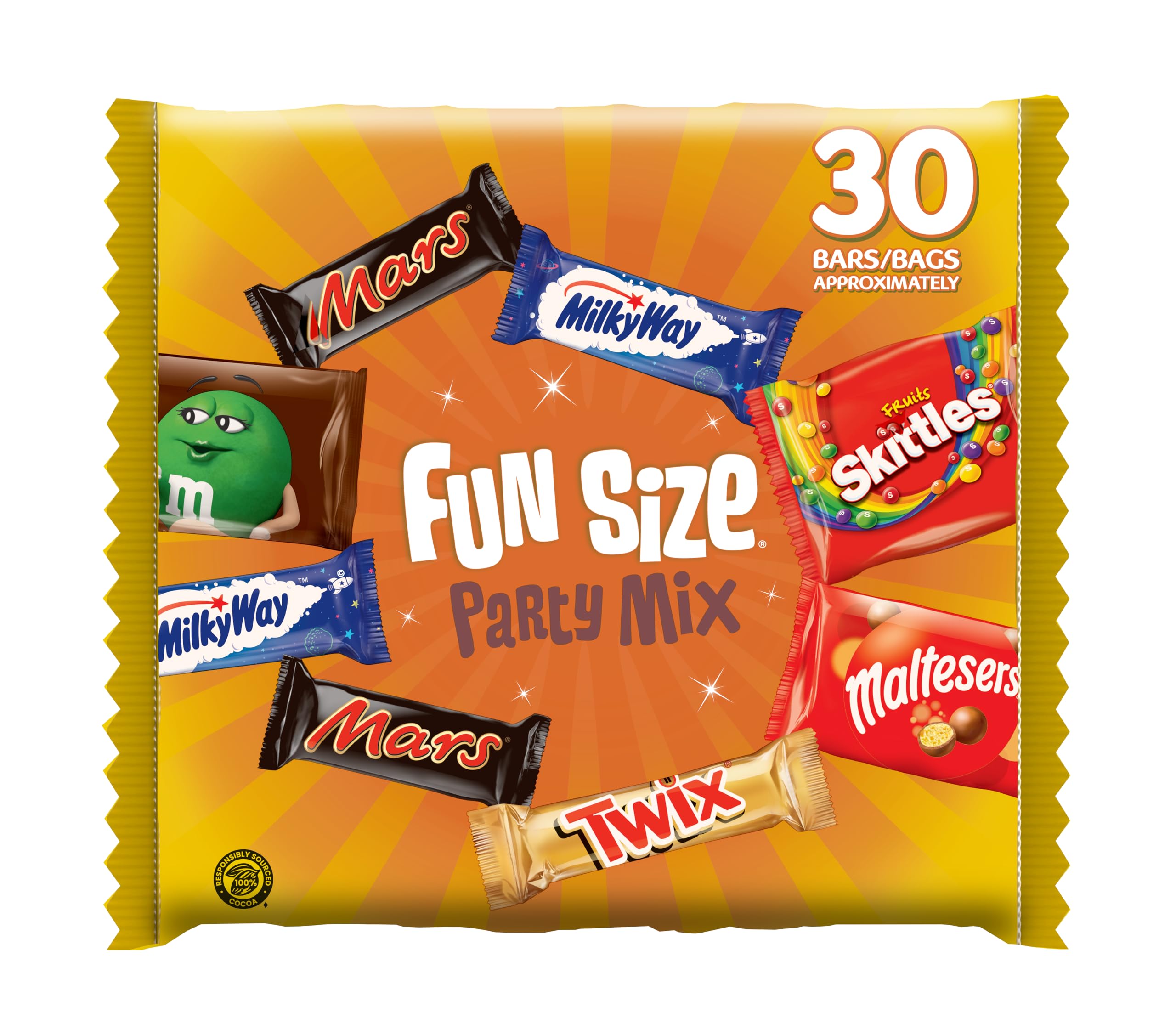 Mars Mixed Sweets Chocolate Variety Pack - 30 Fun Size Bags, 540g 1