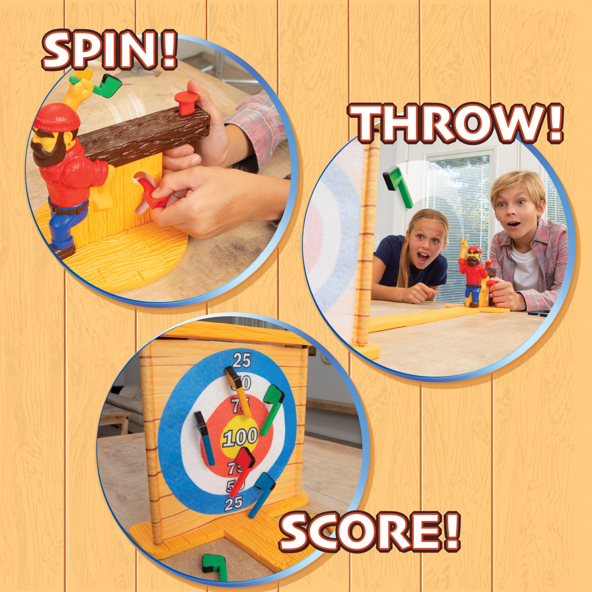PlayMonster Axe Max Tabletop Axe-Throwing Game | Ages 8+ | Multicolor