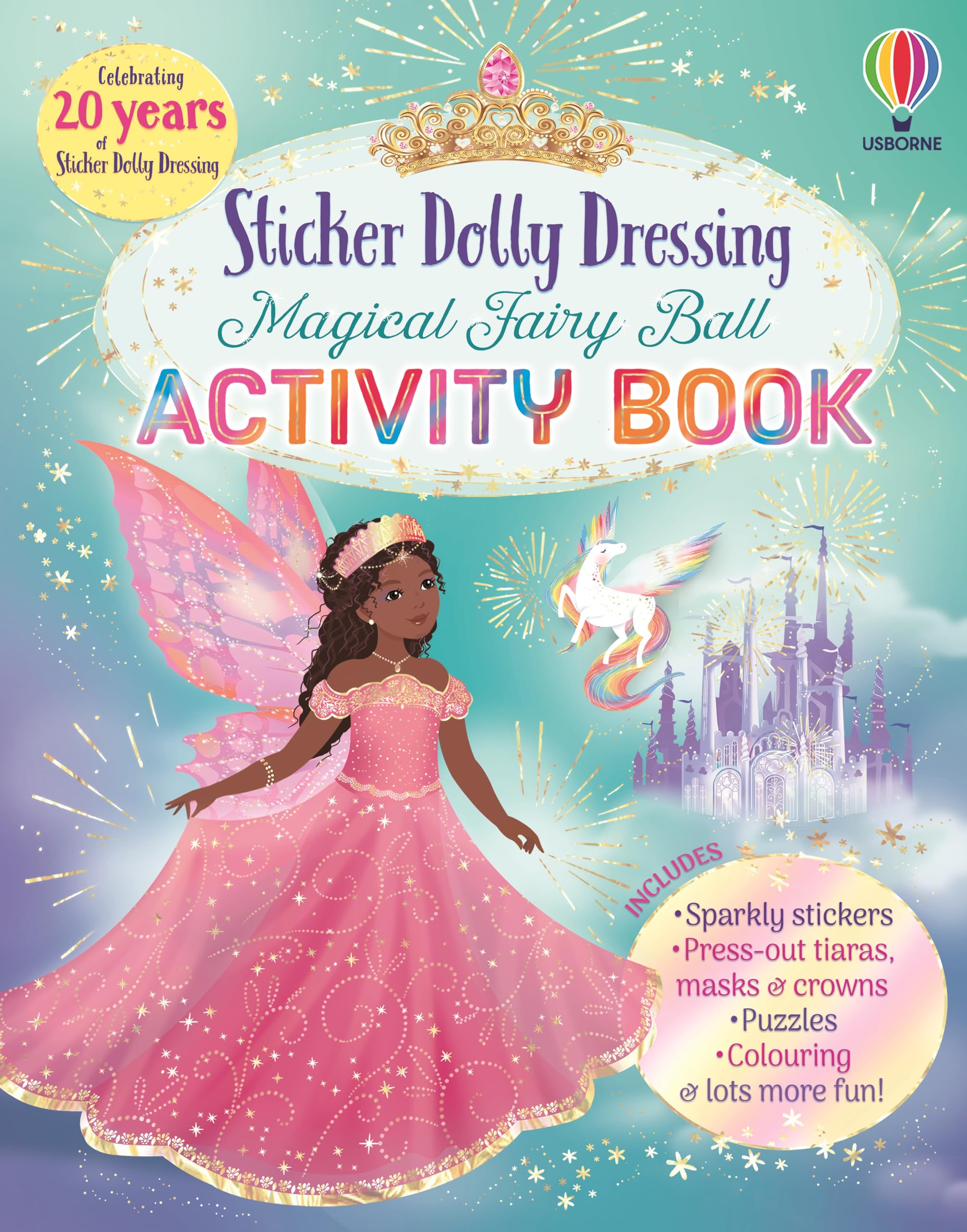 Usborne Sticker Dolly Dressing Magical Fairy Ball Activity Book | Ages 5-8 | Paperback 1