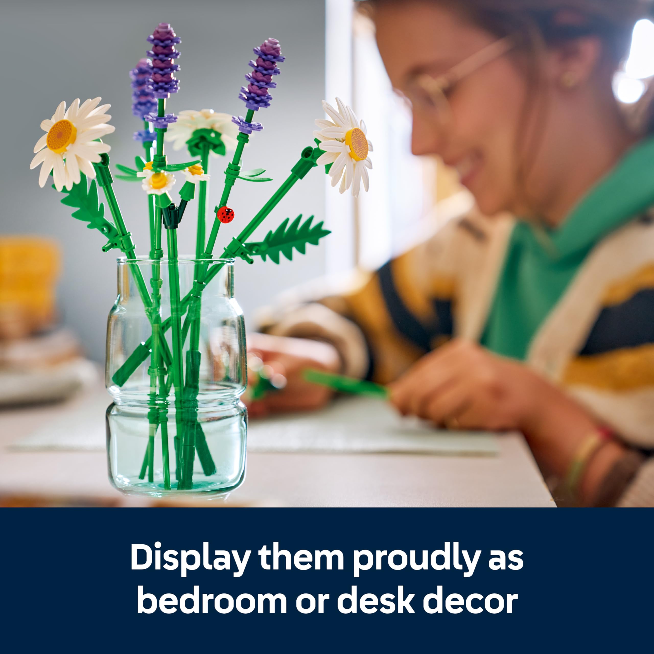 LEGO Botanicals Daisies Artificial Flower Bouquet Building Set for Ages 9+ 6