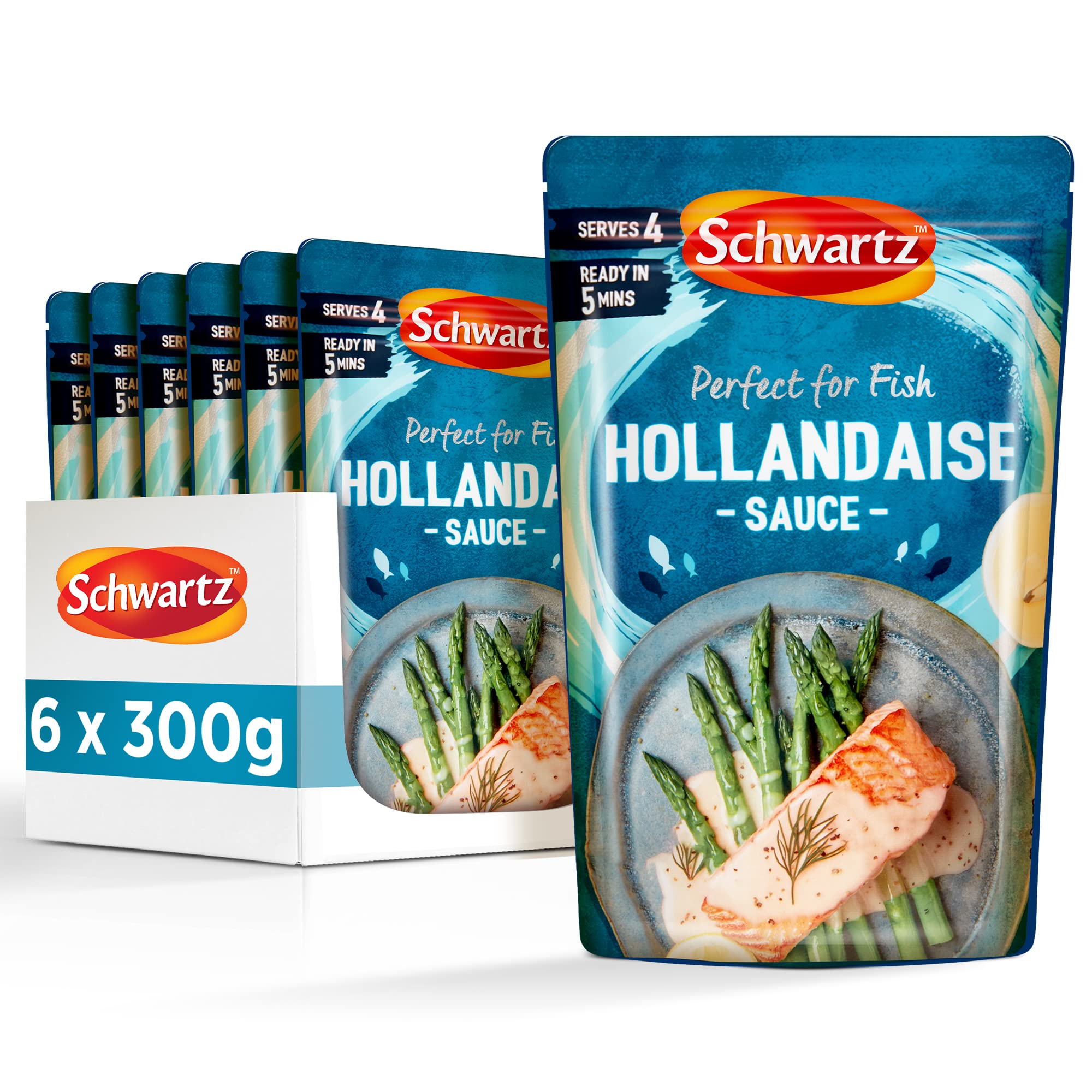 Schwartz Hollandaise Sauce - 300g Pack of 6 | Rich Butter & Lemon Blend | Vegetarian