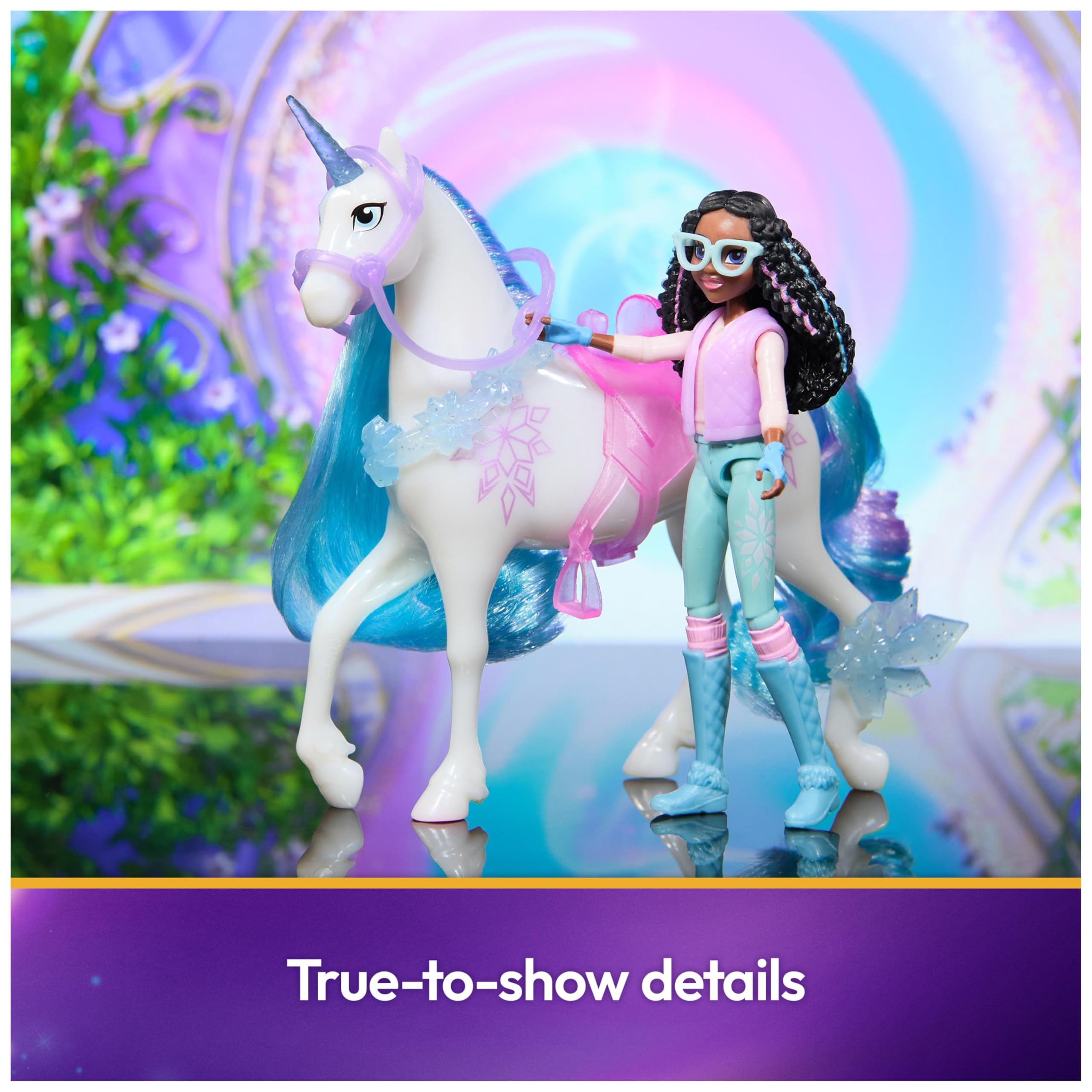 Unicorn Academy Layla & Glacier Power of Friendship Playset - Posable Doll & Unicorn Toy for Girls Ages 4 and Up 11