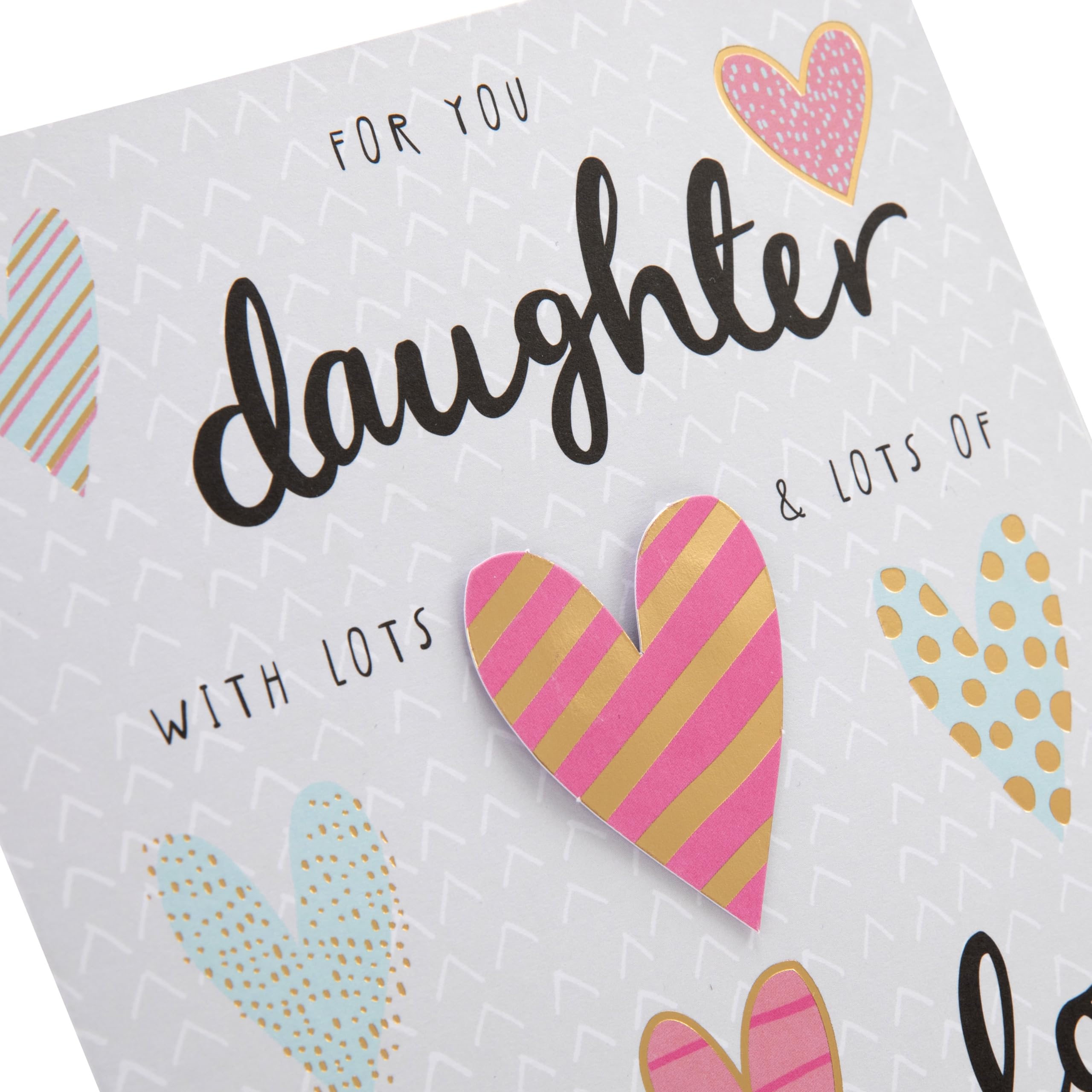 Hallmark Birthday Card for Daughter - 16cm x 16cm with 3D Heart Design 5