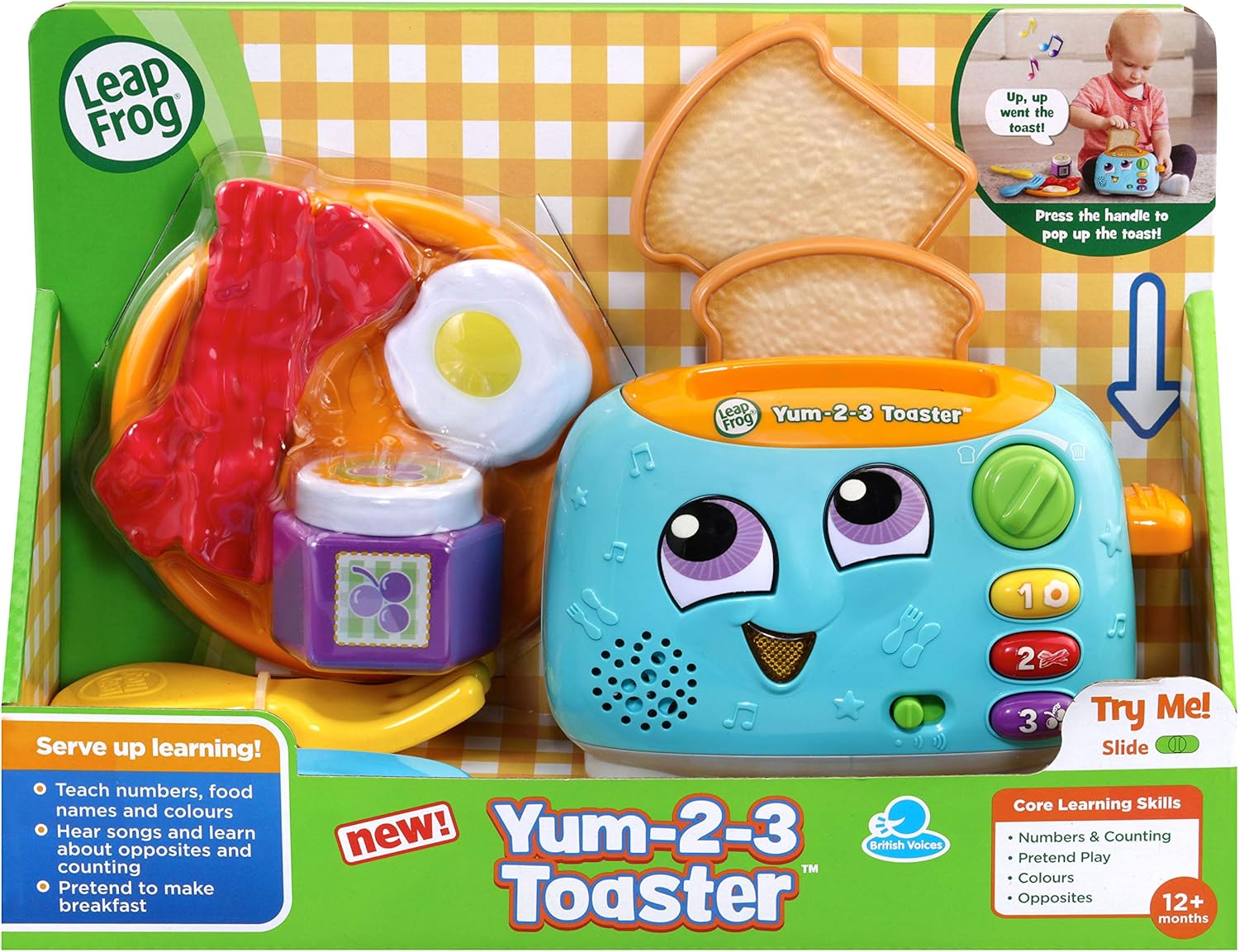 LeapFrog Yum-2-3 Toaster - Interactive Learning Toy for Toddlers 12 Months+ 7