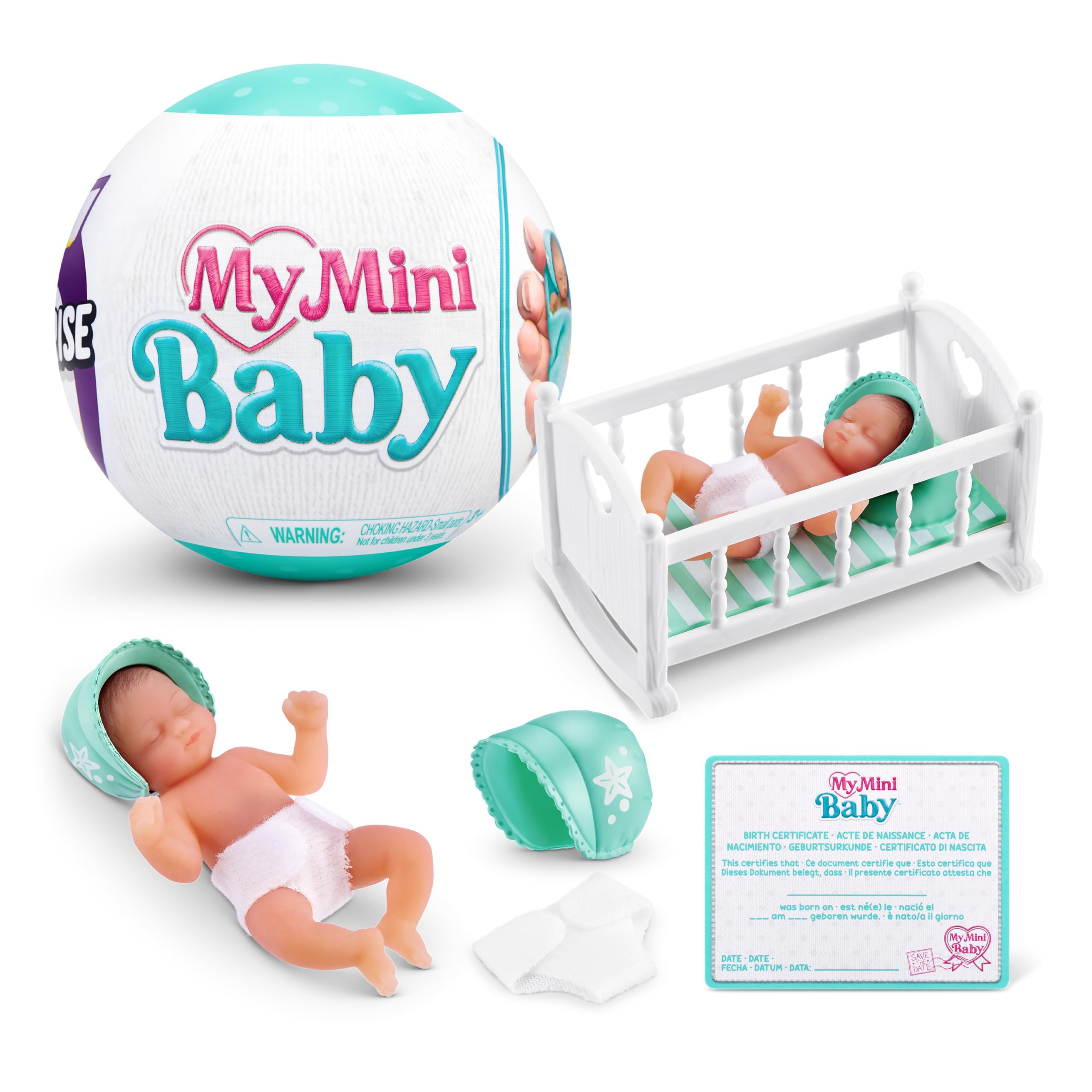 5 Surprise My Mini Baby Serie 1 – Sammelbare Mystery-Kapsel mit realistischem Mini-Baby und Spielset (Einzelkapsel)