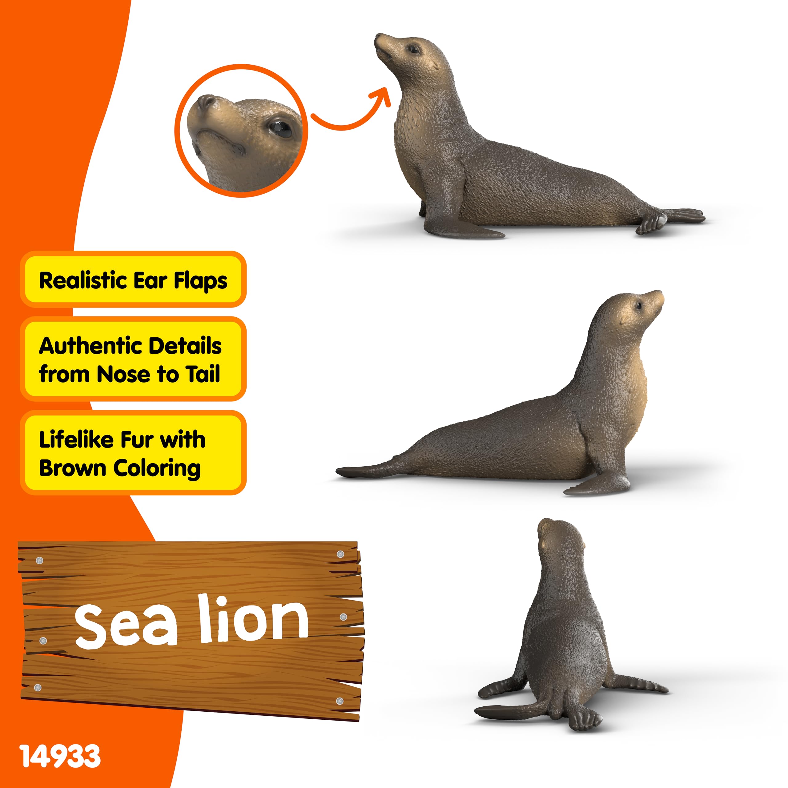 Schleich WILD LIFE Sea lion Figure 14933 | Ages 3+ | Plastic