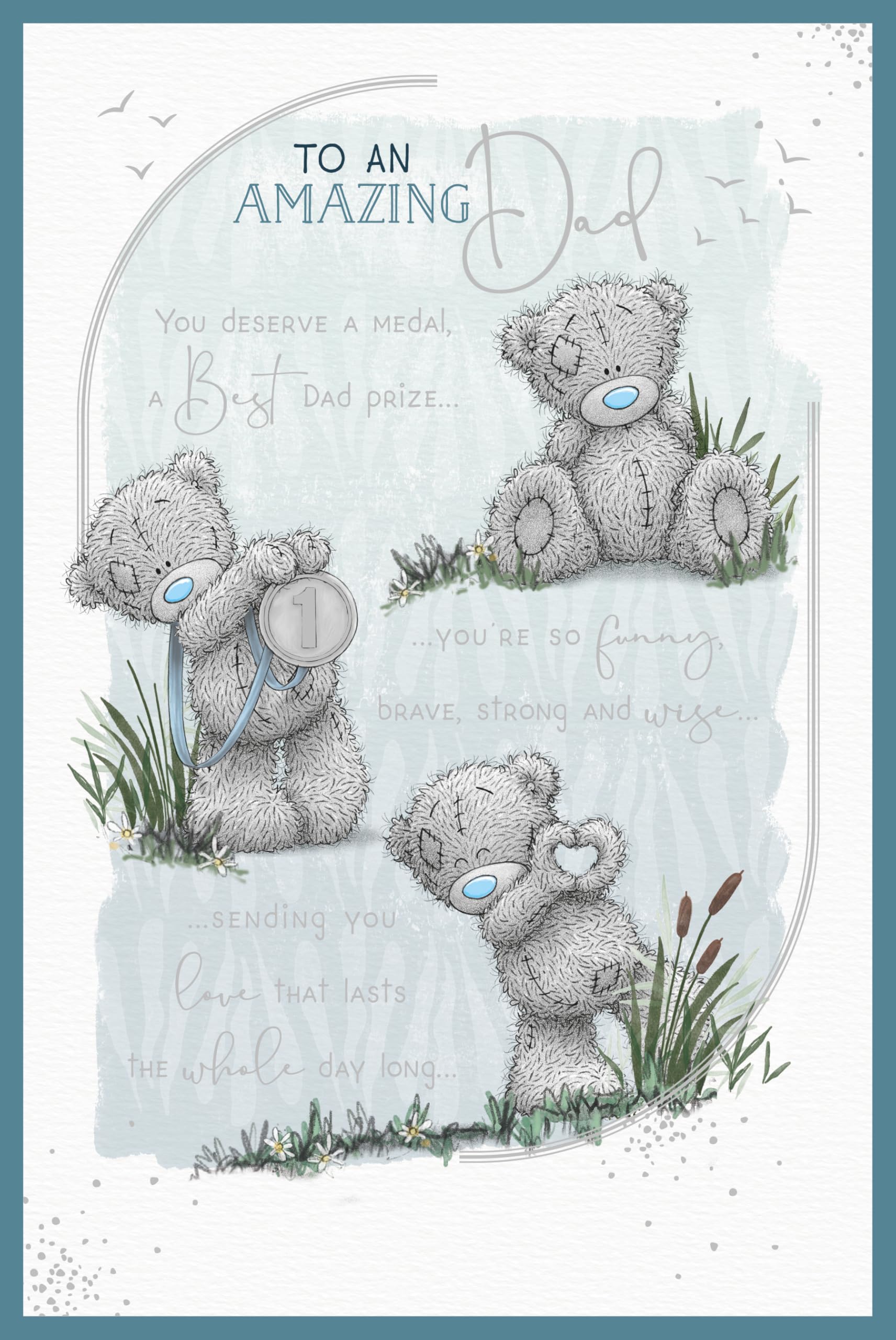 Me To You Bear Amazing Dad Verse Father's Day Greeting Card | 6 x 9 Inches