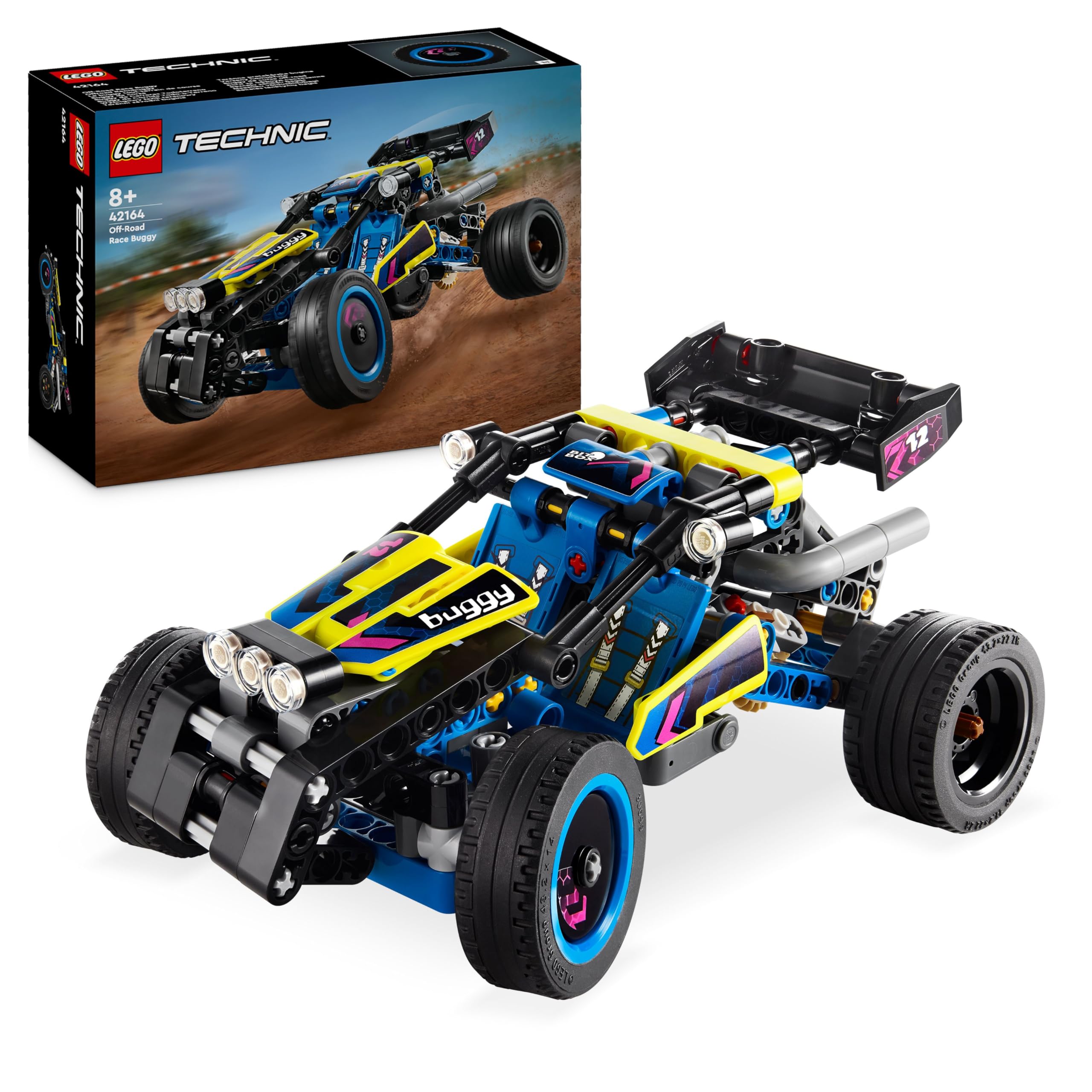 LEGO Technic Off-Road Race Buggy 42164 Building Set | 4-Cylinder Engine | Ages 8+ 1
