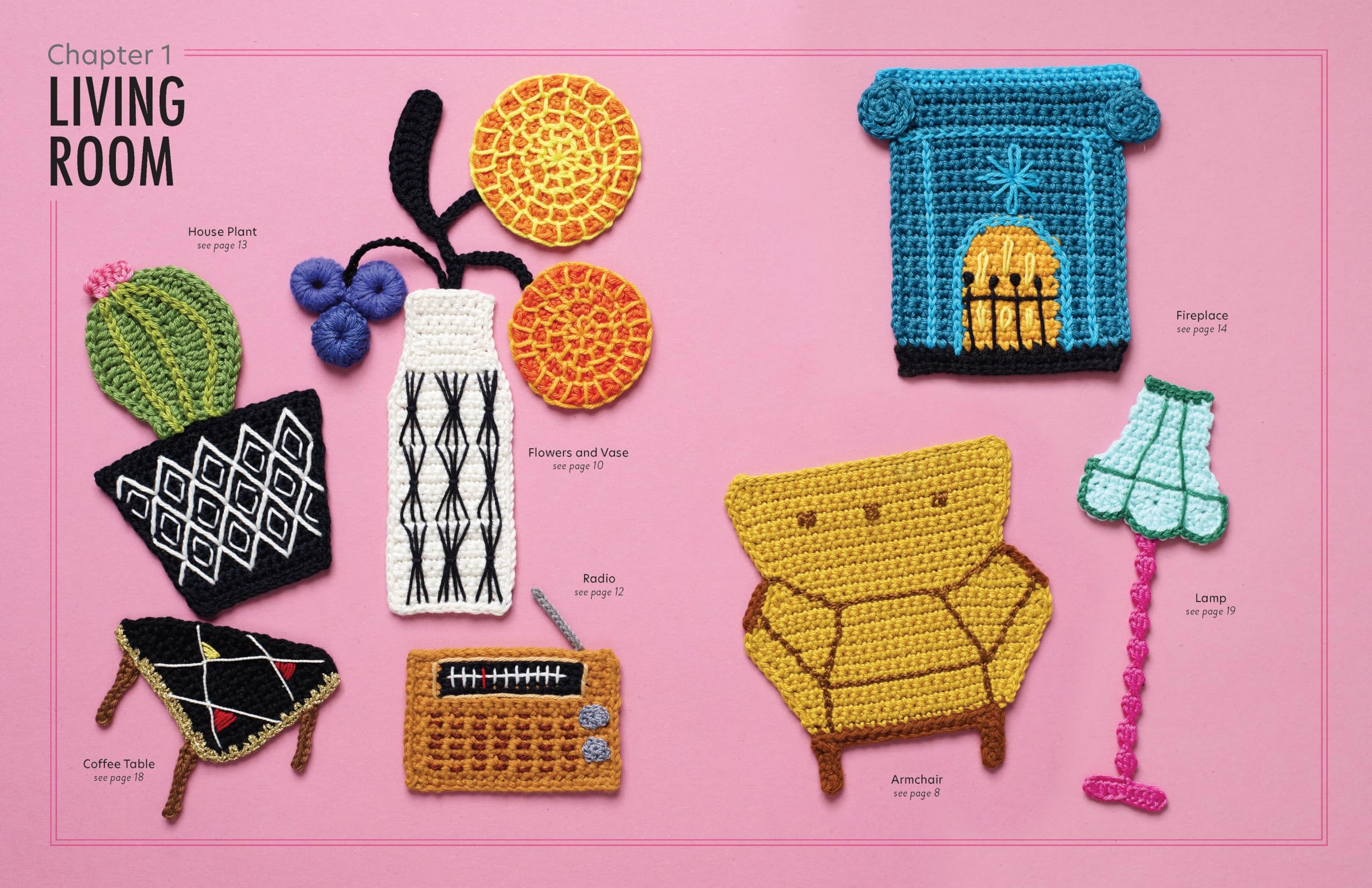 David & Charles Cozy Crochet Motifs: 75 Playful Motifs with Modern Retro Style | Paperback
