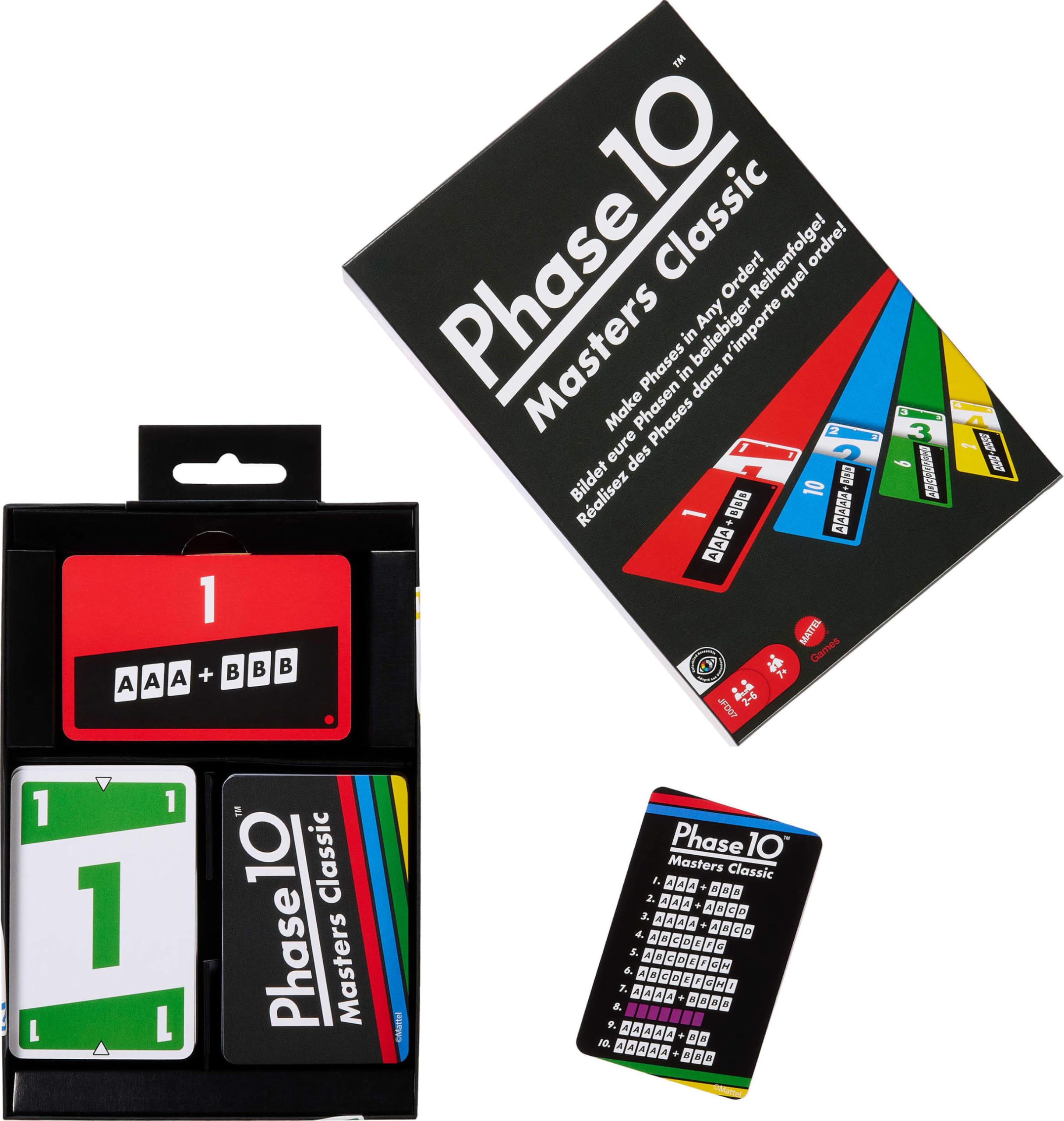Mattel Games Phase 10 Masters Classic Card Game 5