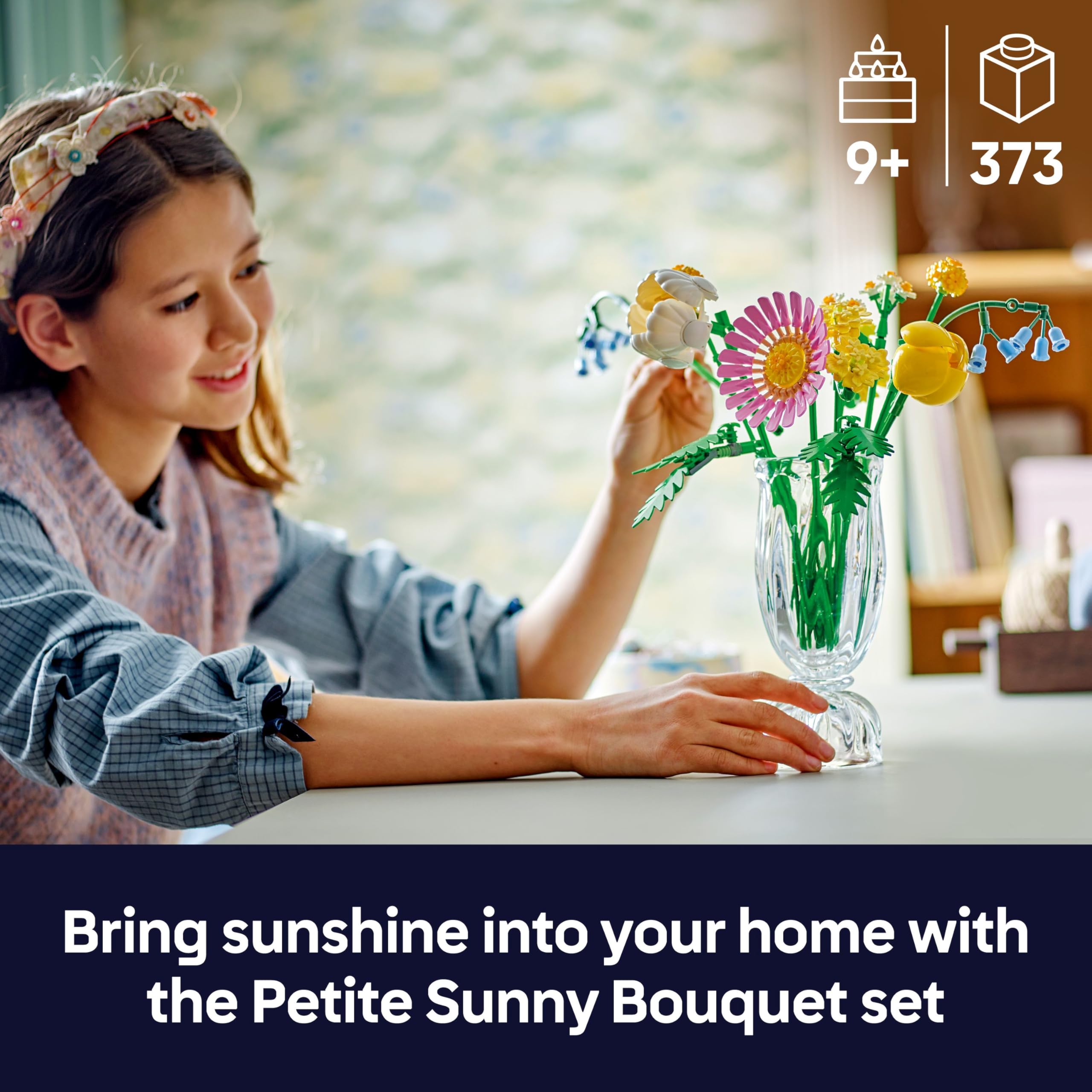 LEGO Botanicals Petite Sunny Bouquet – 373-teiliges Bauset für Kinder ab 9 Jahren 8