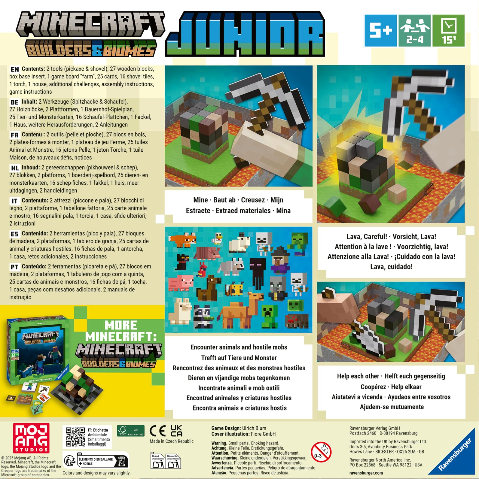 Ravensburger Minecraft Builders & Biomes Junior Board Game 11