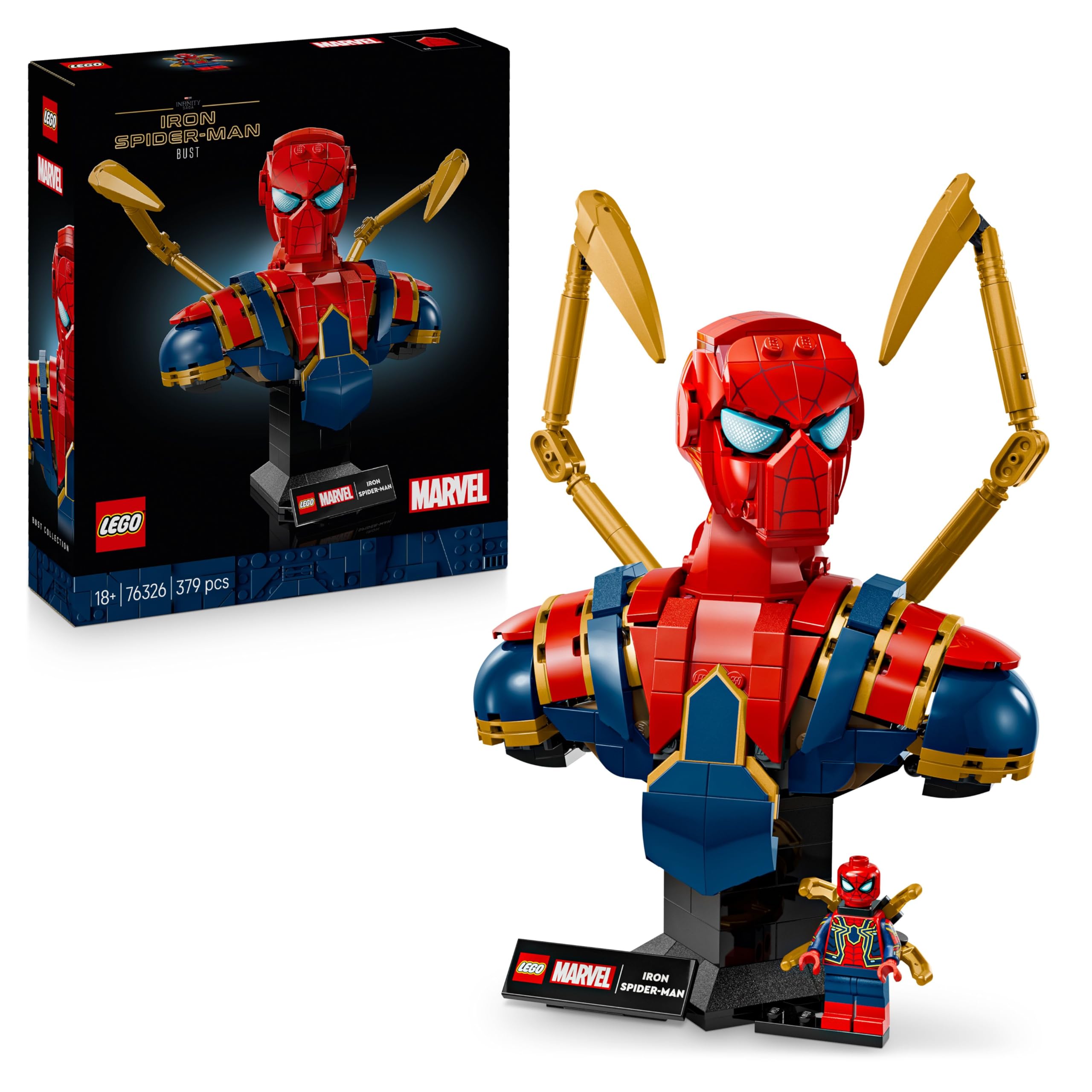 LEGO Marvel 76326 Iron Spider-Man Bust - Display Model Building Set for Adults 18+ 1