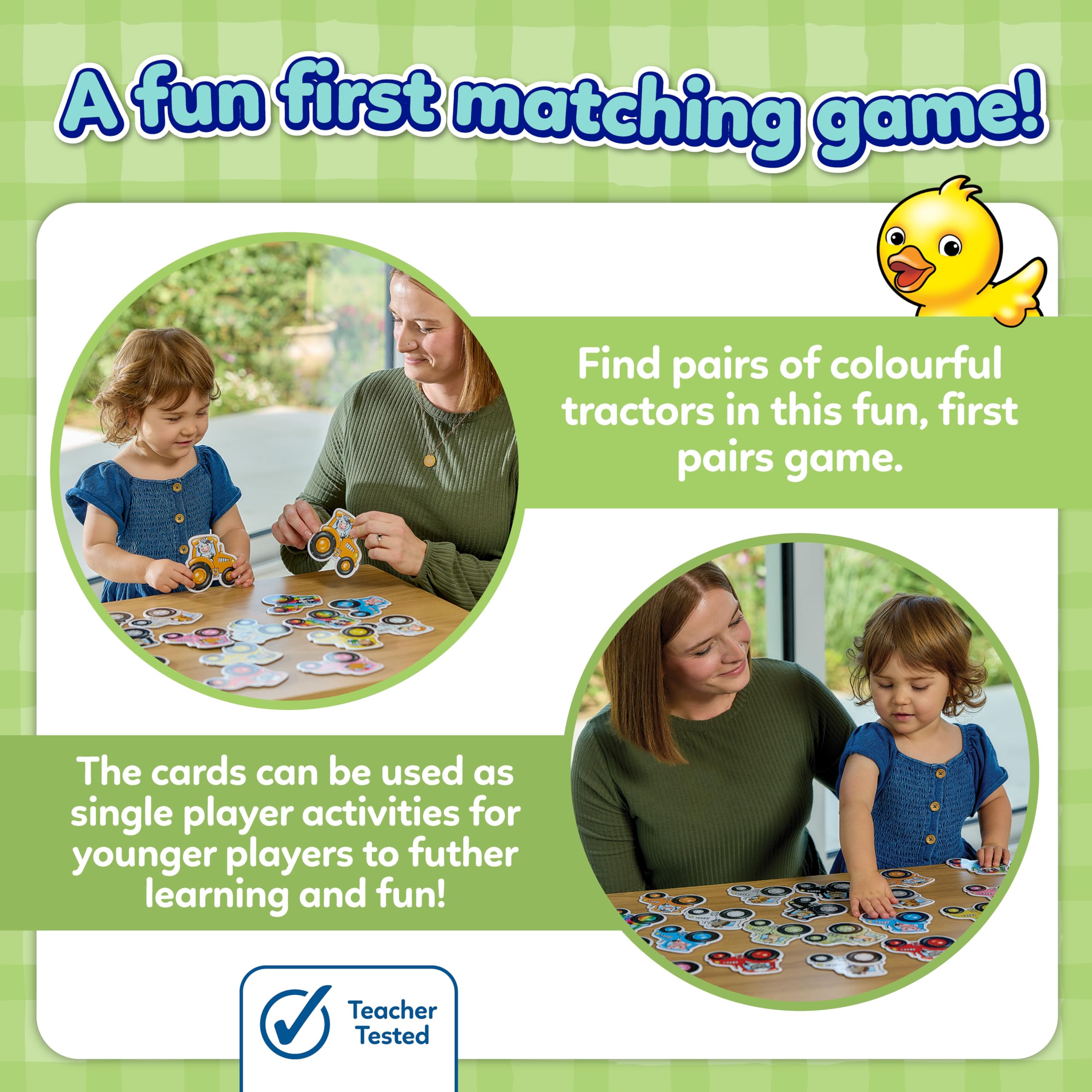 Orchard Toys Tractor Tractor First Matching Game for Toddlers 2+ | 28 Chunky Cards 3