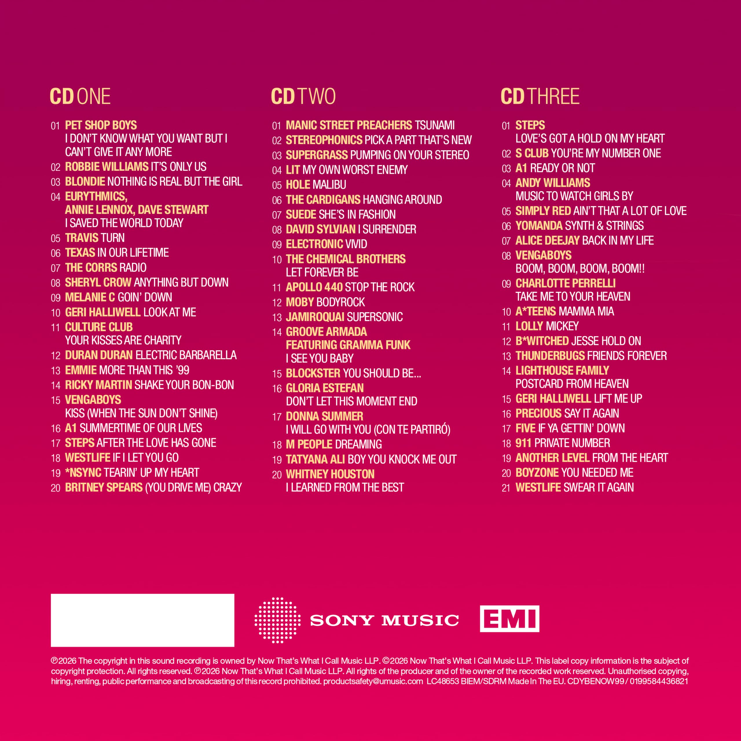 Various Artists - NOW Yearbook Extra 1999 [3 CD Box Set] 2