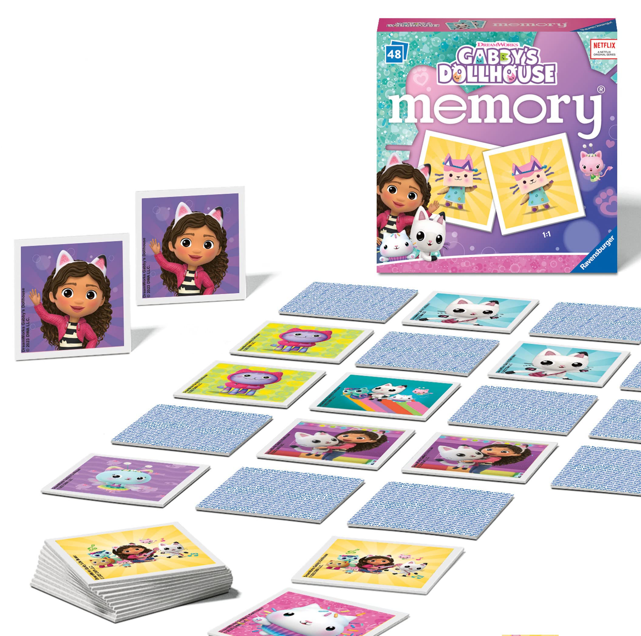 Ravensburger Gabby's Dollhouse Mini Memory Game - Matching Card Game for Kids
