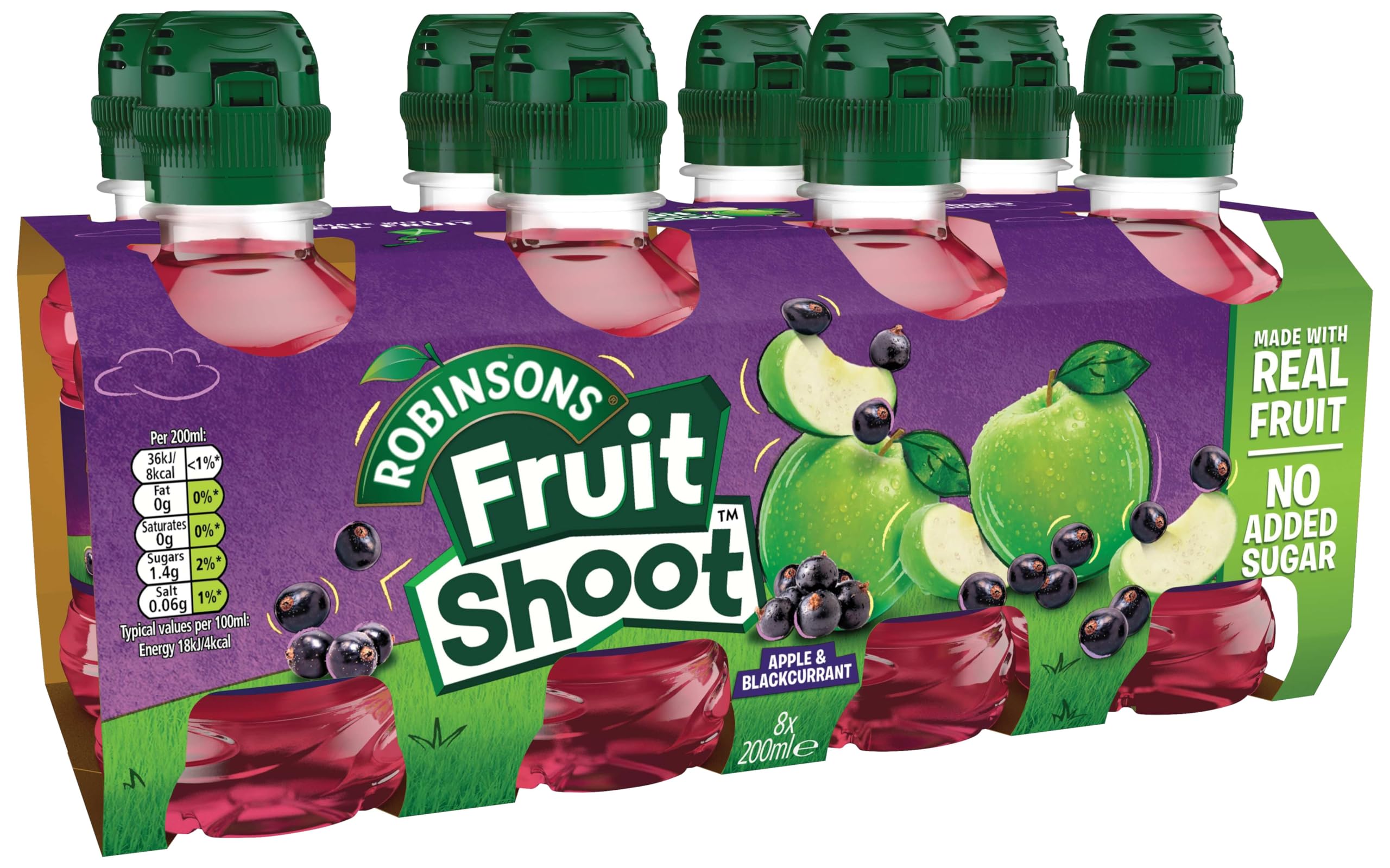 FRUIT SHOOT Apple and Blackcurrant Fruit Juice - No Added Sugar | Vitamins | 8 x 200ml Bottles 4
