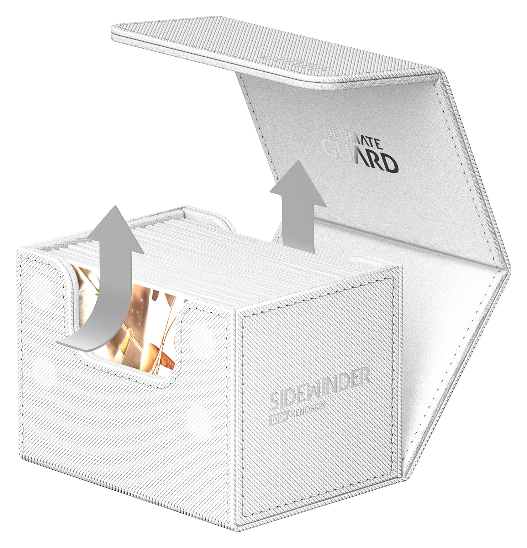 Ultimate Guard Sidewinder 100+ XenoSkin Card Box - White | Holds 100 Double-Sleeved Cards 5