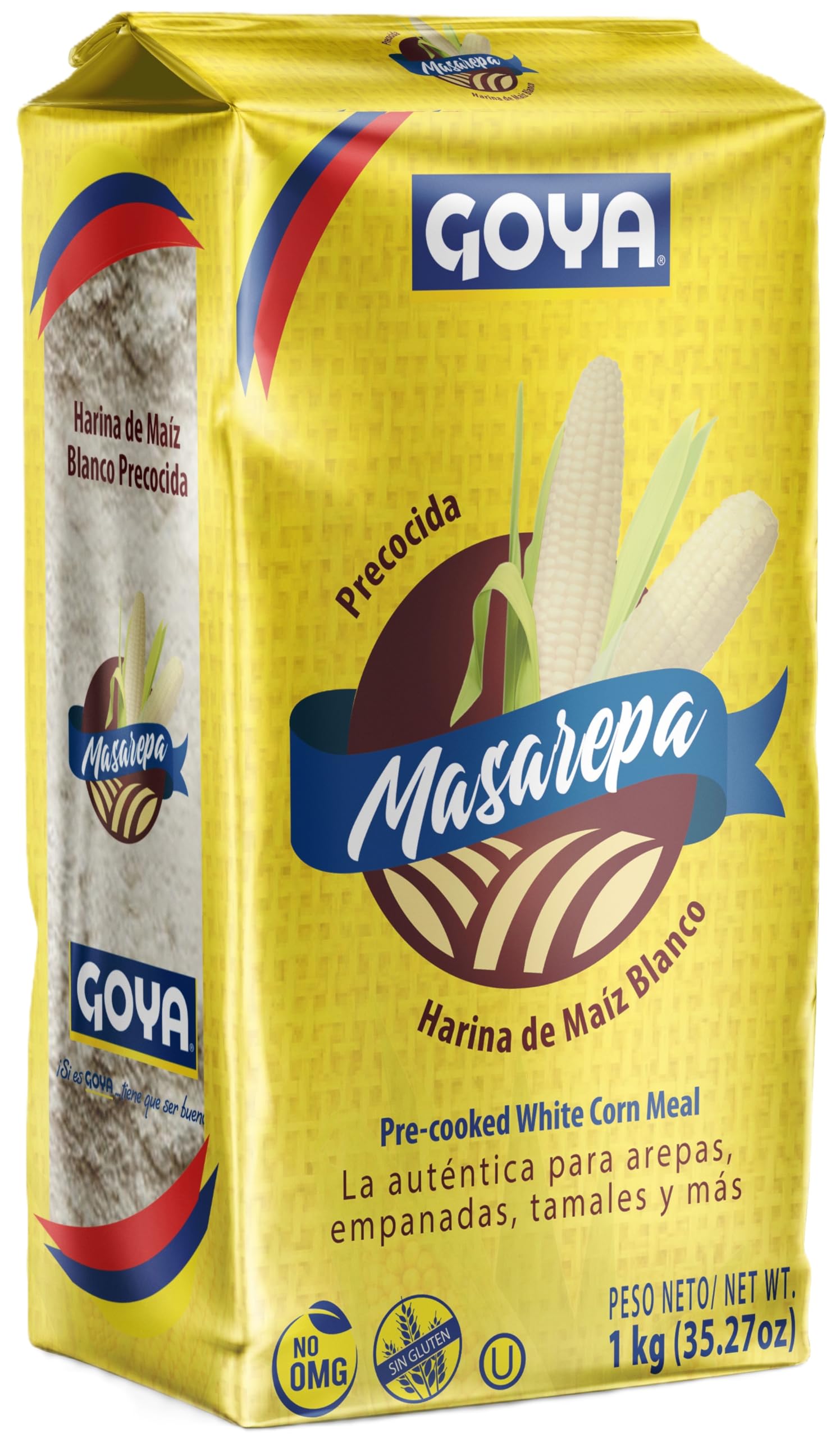 Goya Masarepa Pre-cooked White Corn Meal 1kg (Pack of 1)