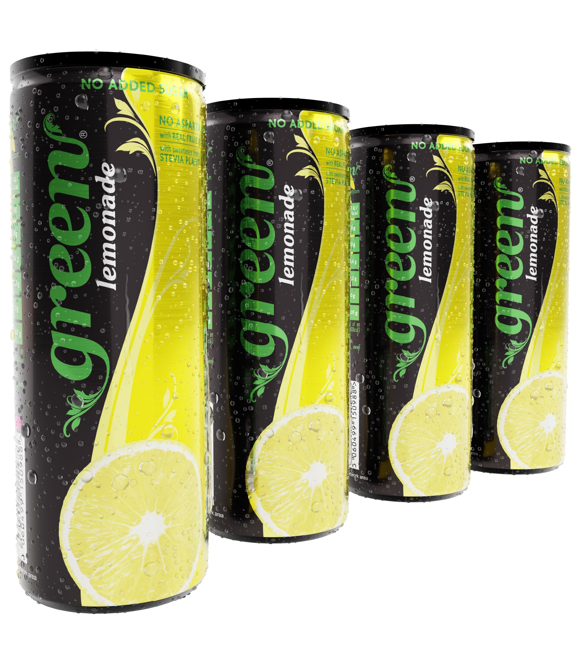 Green Cola Sparkling Lemonade - Low Calorie, Sugar-Free, 7% Lemon Juice | 4 x 330ml Pack 1
