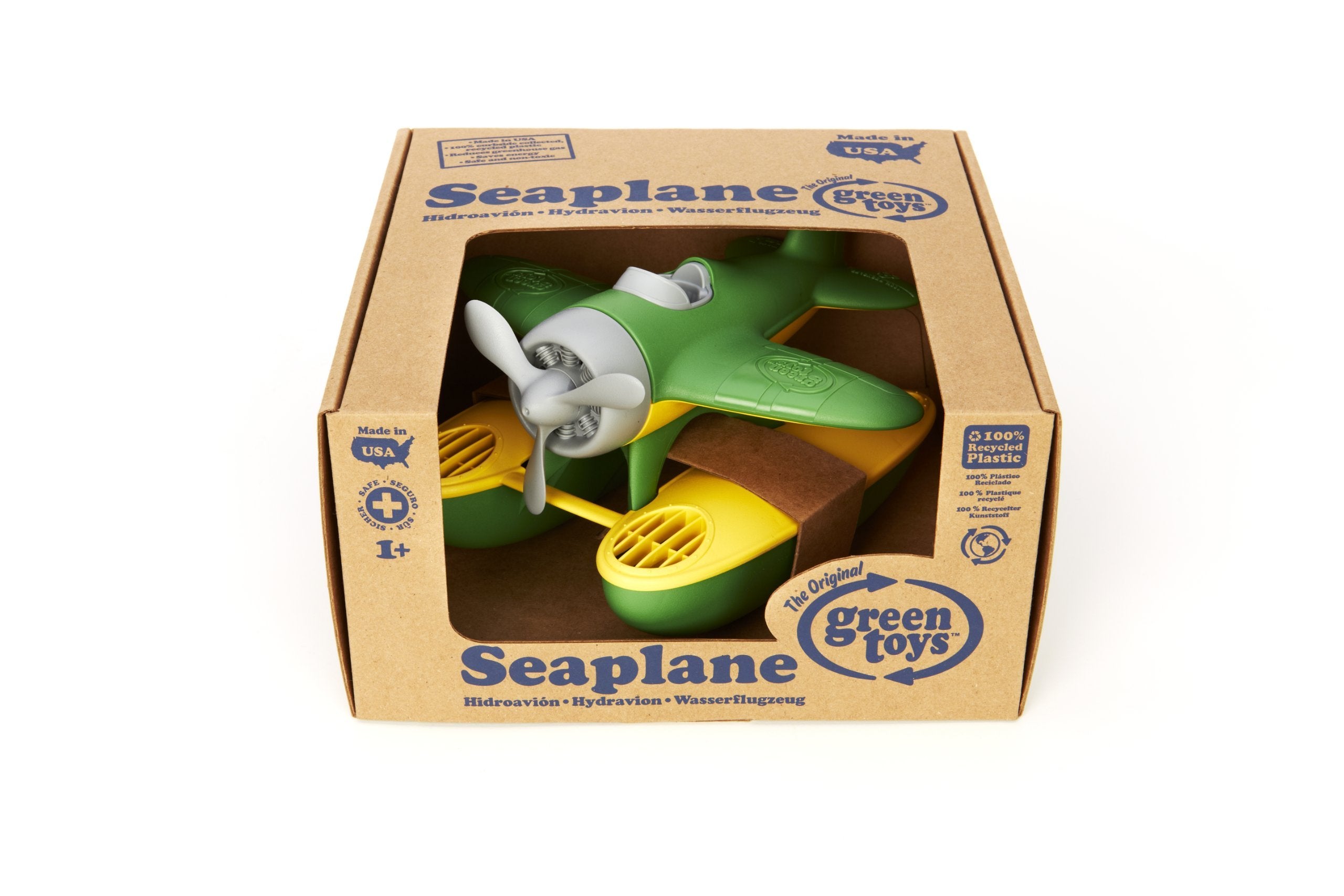 Green Toys Seaplane Bath Toy - Floats, Spinning Propeller, Made from Recycled Plastic, Ages 1+ 4