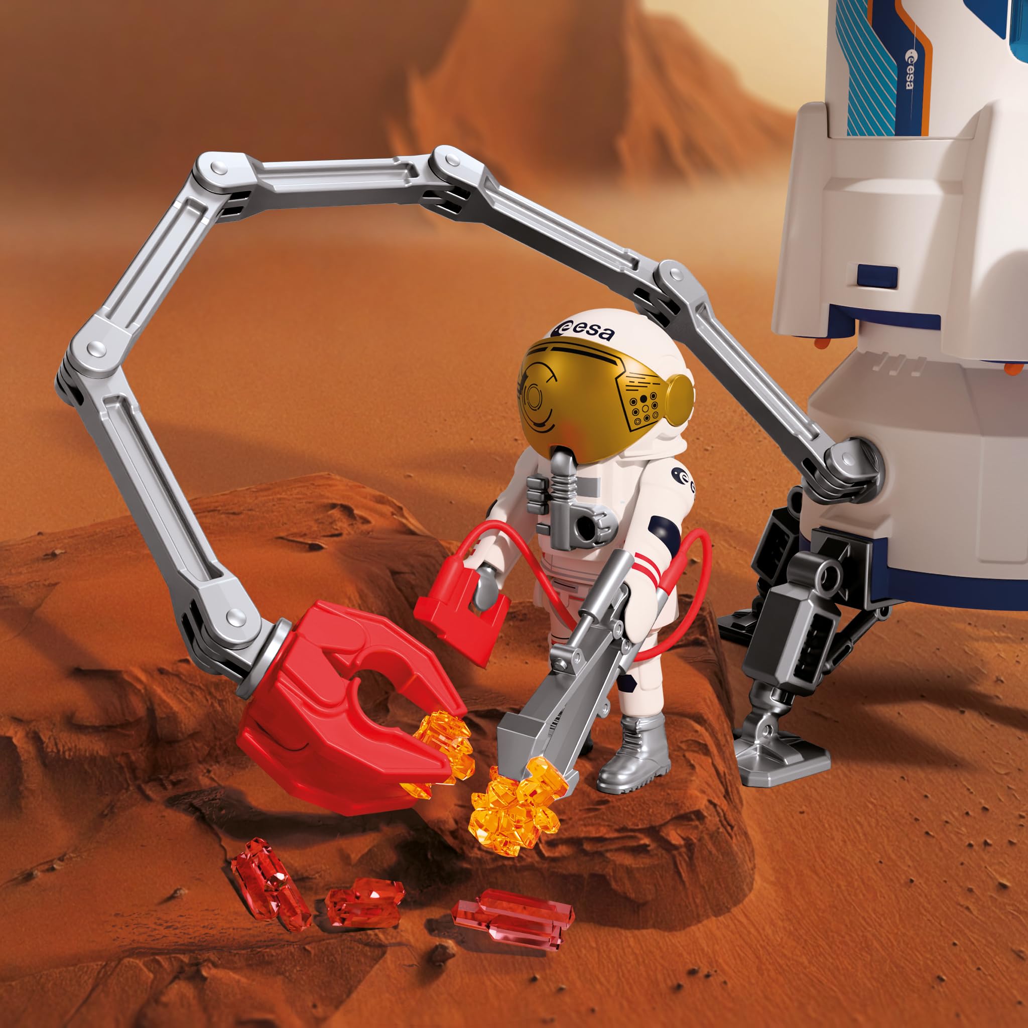 Playmobil Space ESA Mars Research Rocket Playset | Modular Rocket | Ages 4+ | 71 Pieces 7